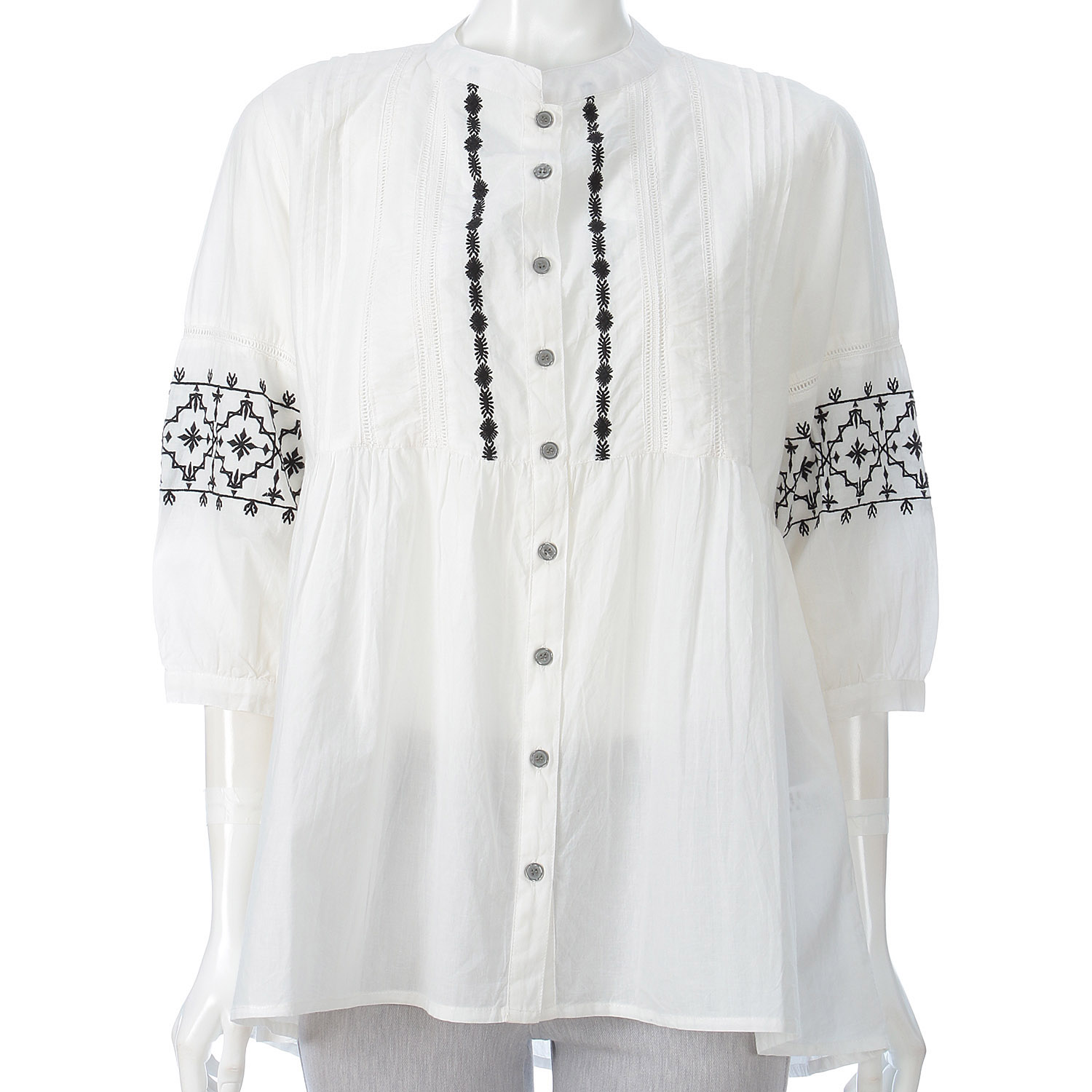 綿刺繍ブラウス - 画像2