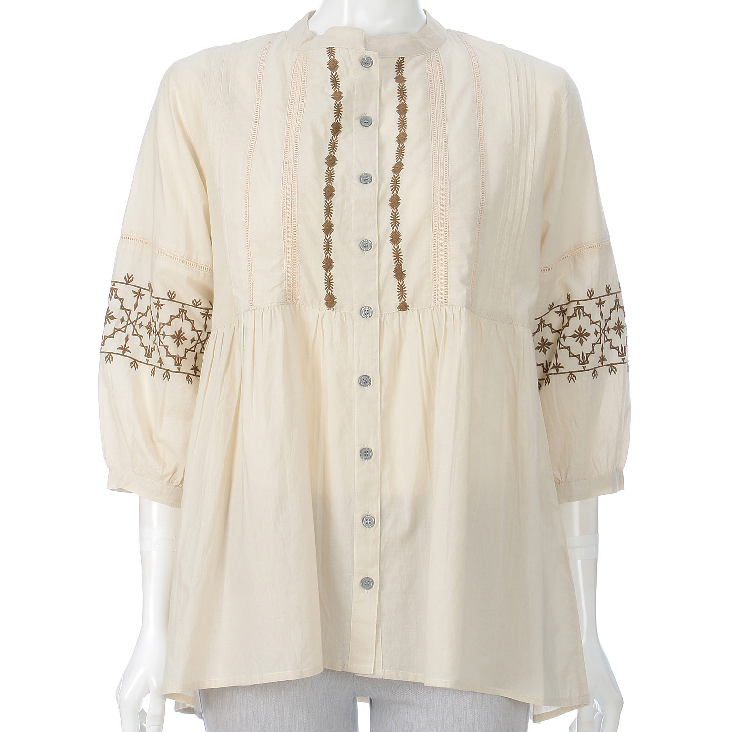 綿刺繍ブラウス - 画像3