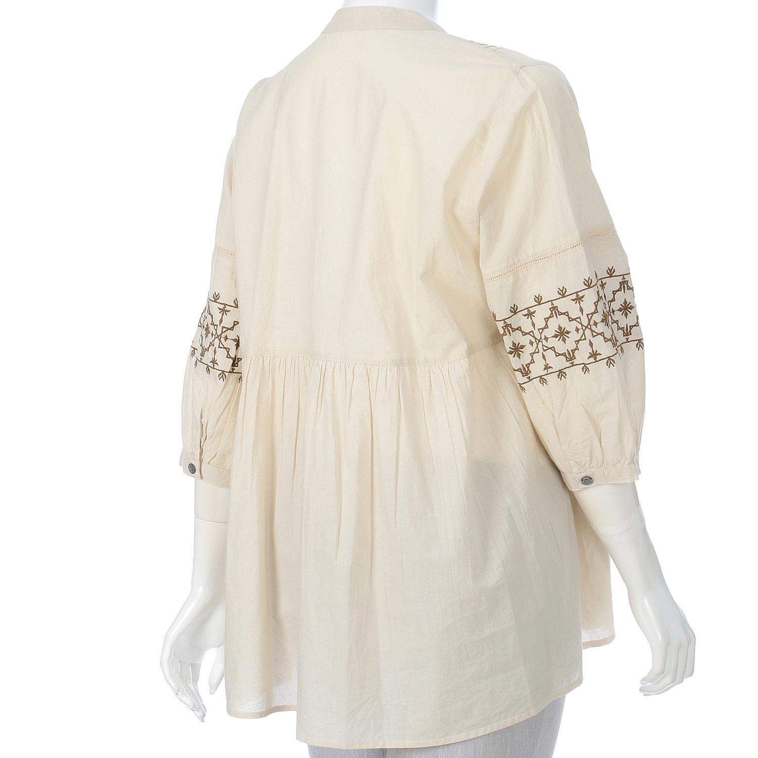 綿刺繍ブラウス - 画像4