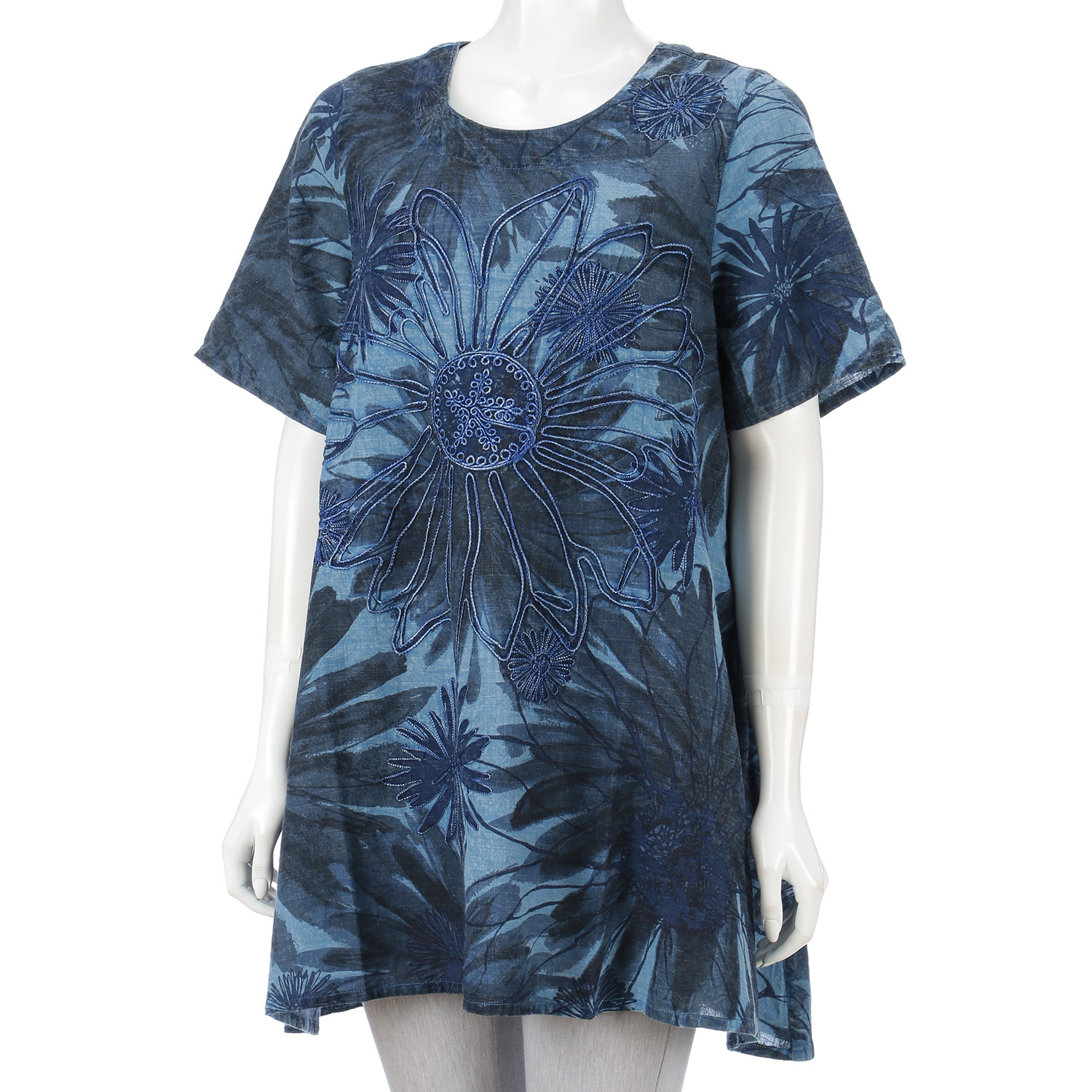 綿100％花柄コード刺繍チュニック - 画像10