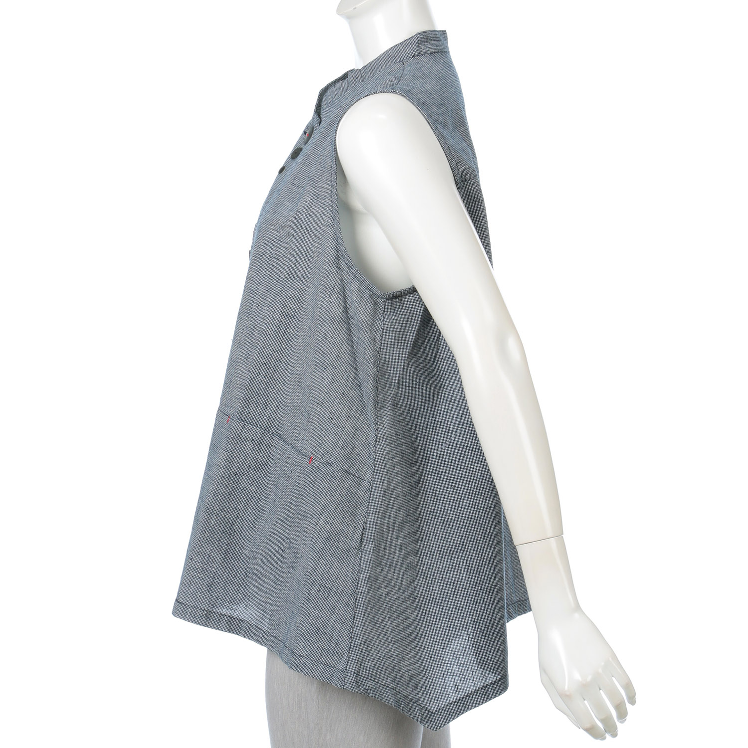 先染め千鳥格子ベスト - 画像4