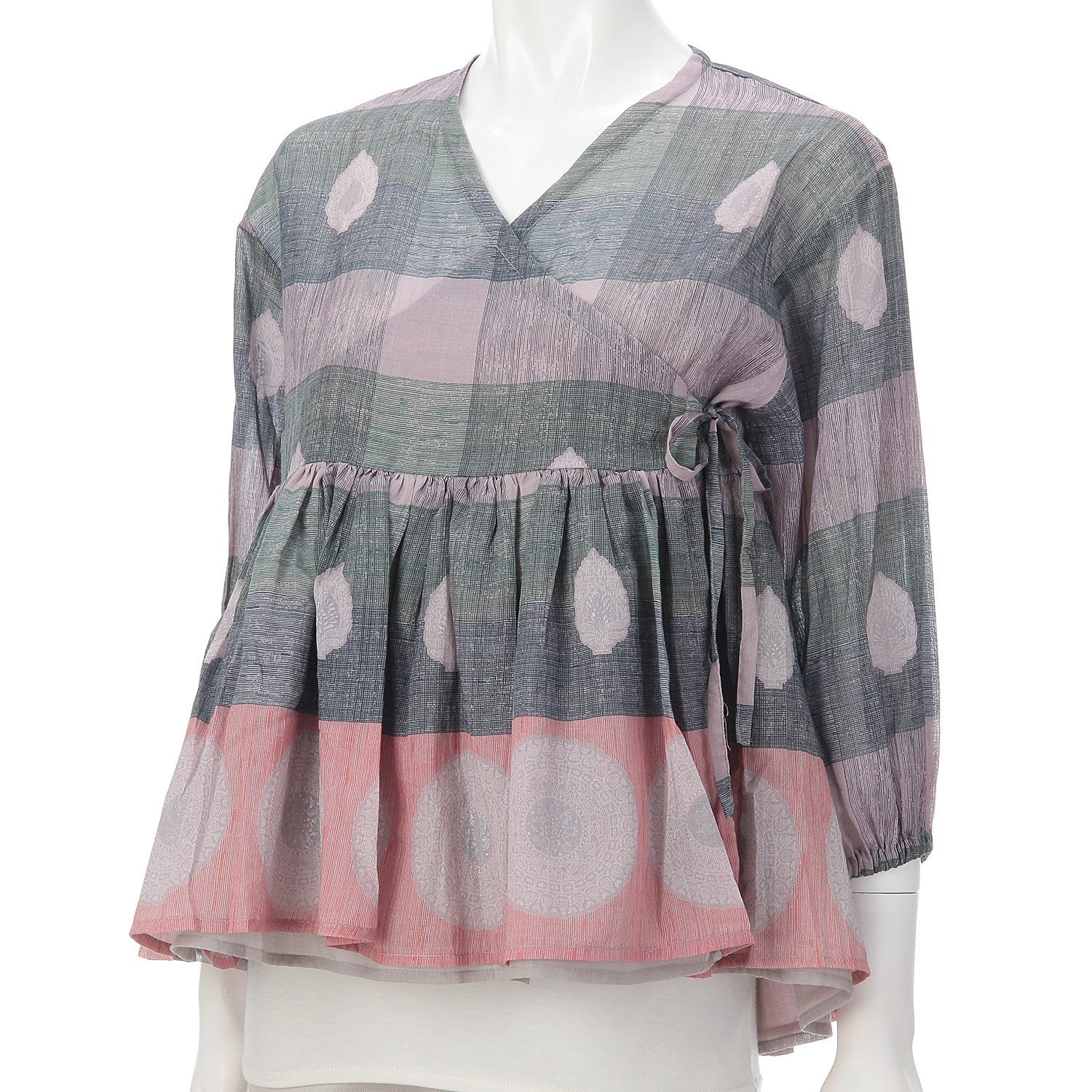 箔ロータスプリントラバリジャケット - 画像4