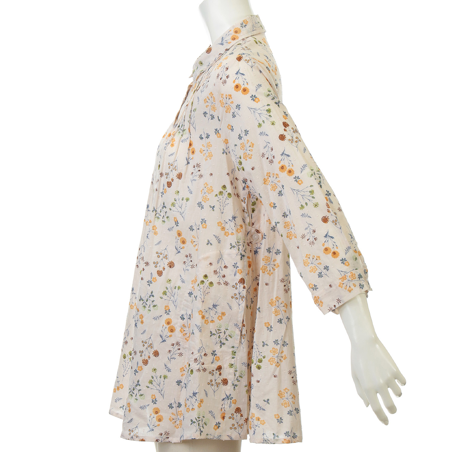 花柄プリントドビーブラウス - 画像4