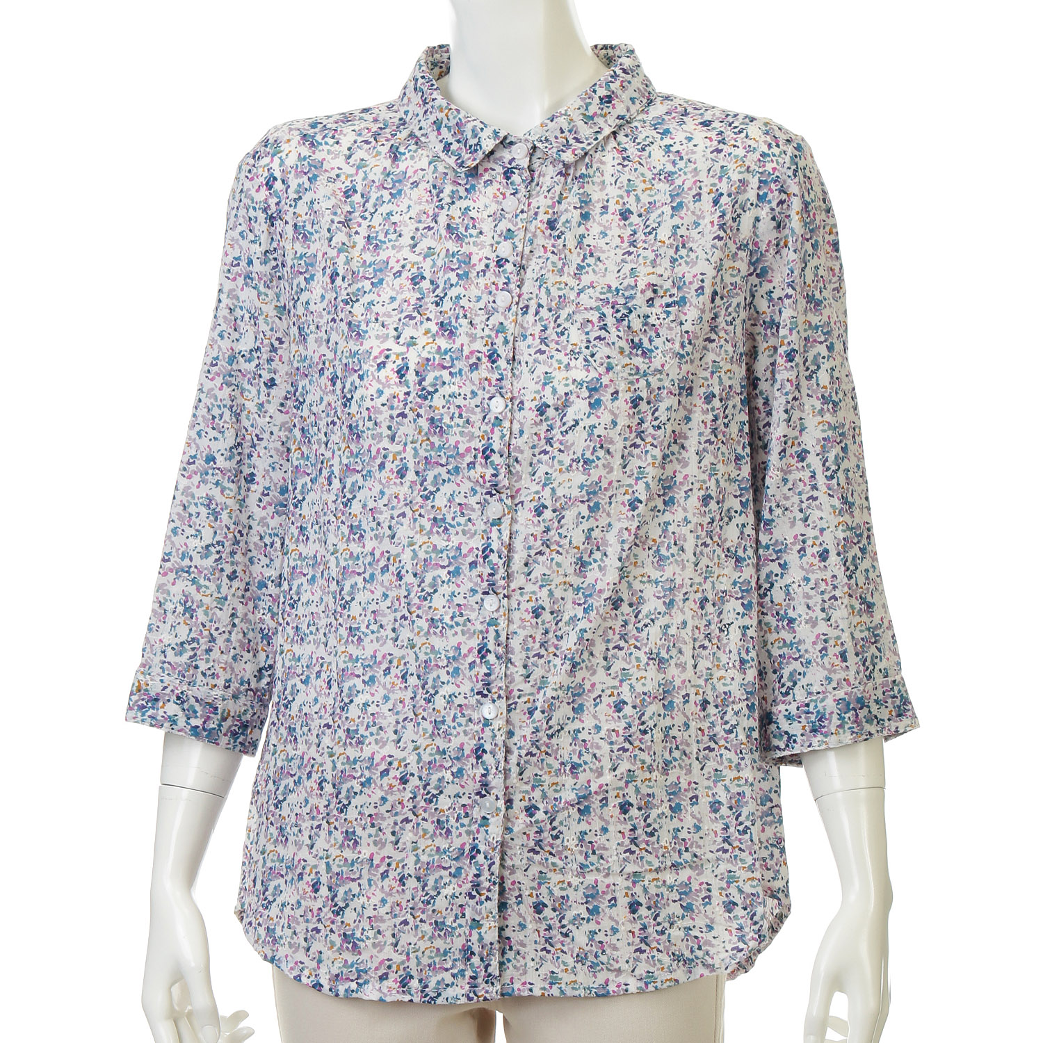 シフリーレースプリントブラウス - 画像1