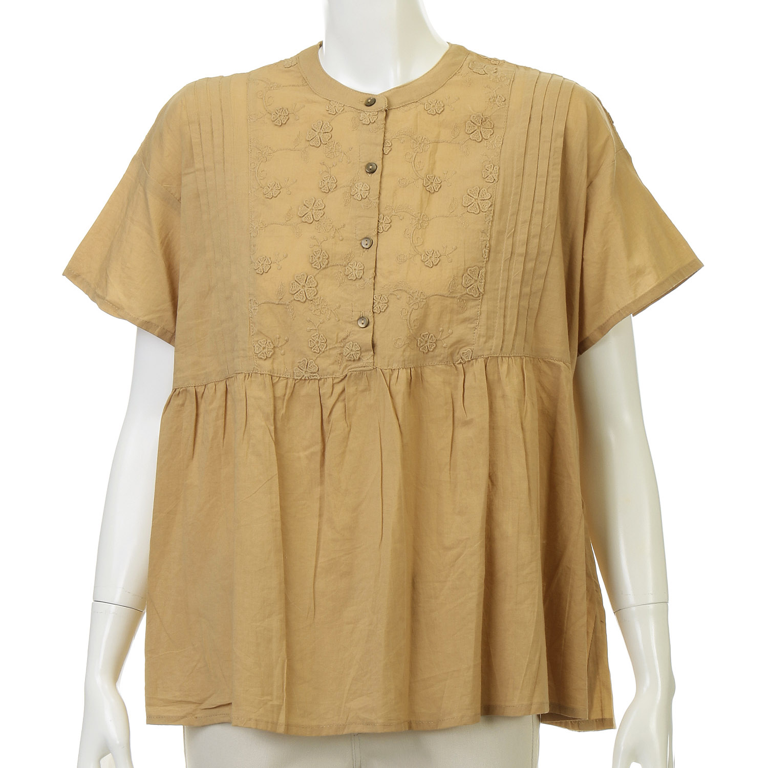 ピンタックX花柄刺繍プルオーバー - 画像4