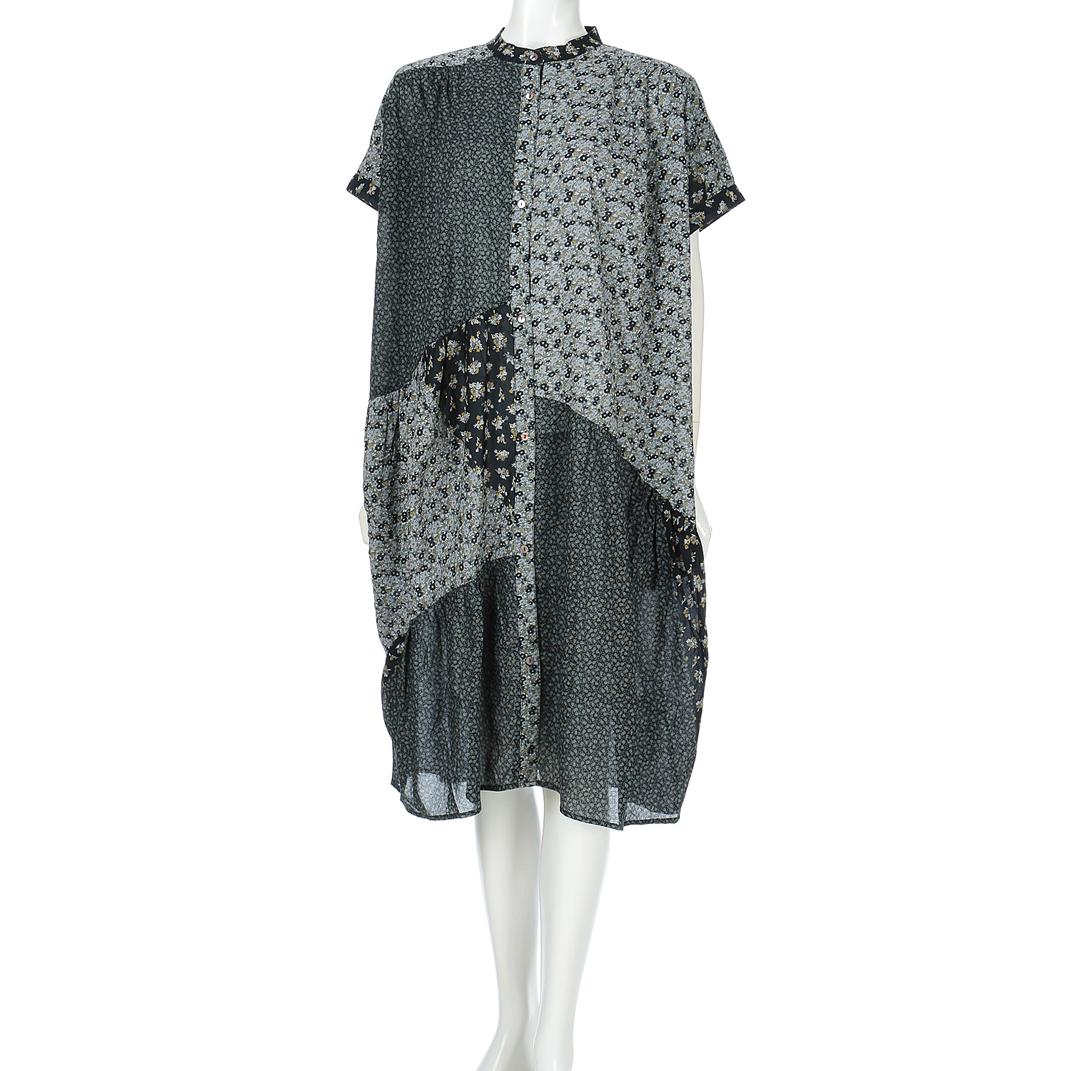 【LUPILIEN】 パッチワークティアードワンピース - 画像5