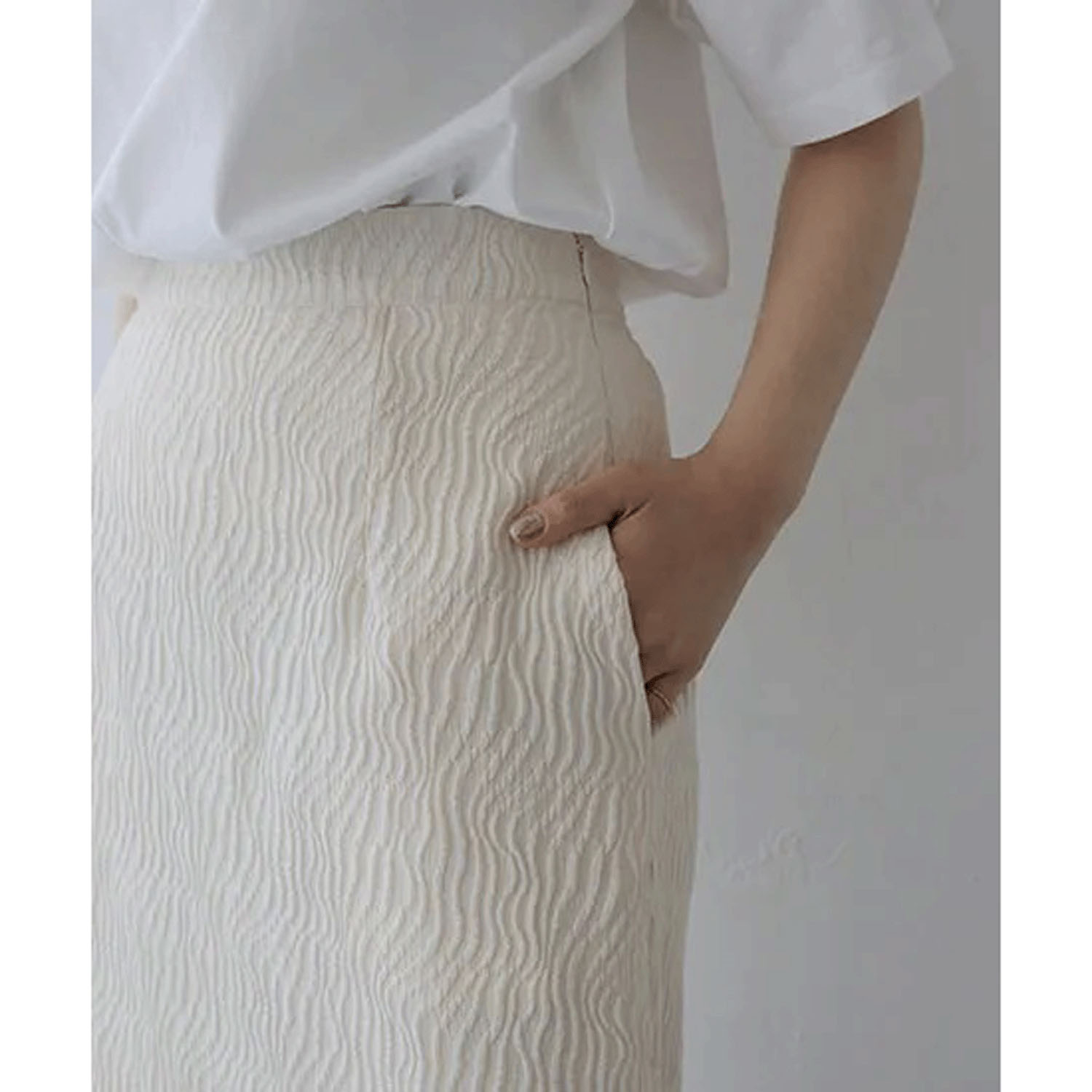 【Insta LIVE】Vingtrois ウェーブ柄スカート - 画像16