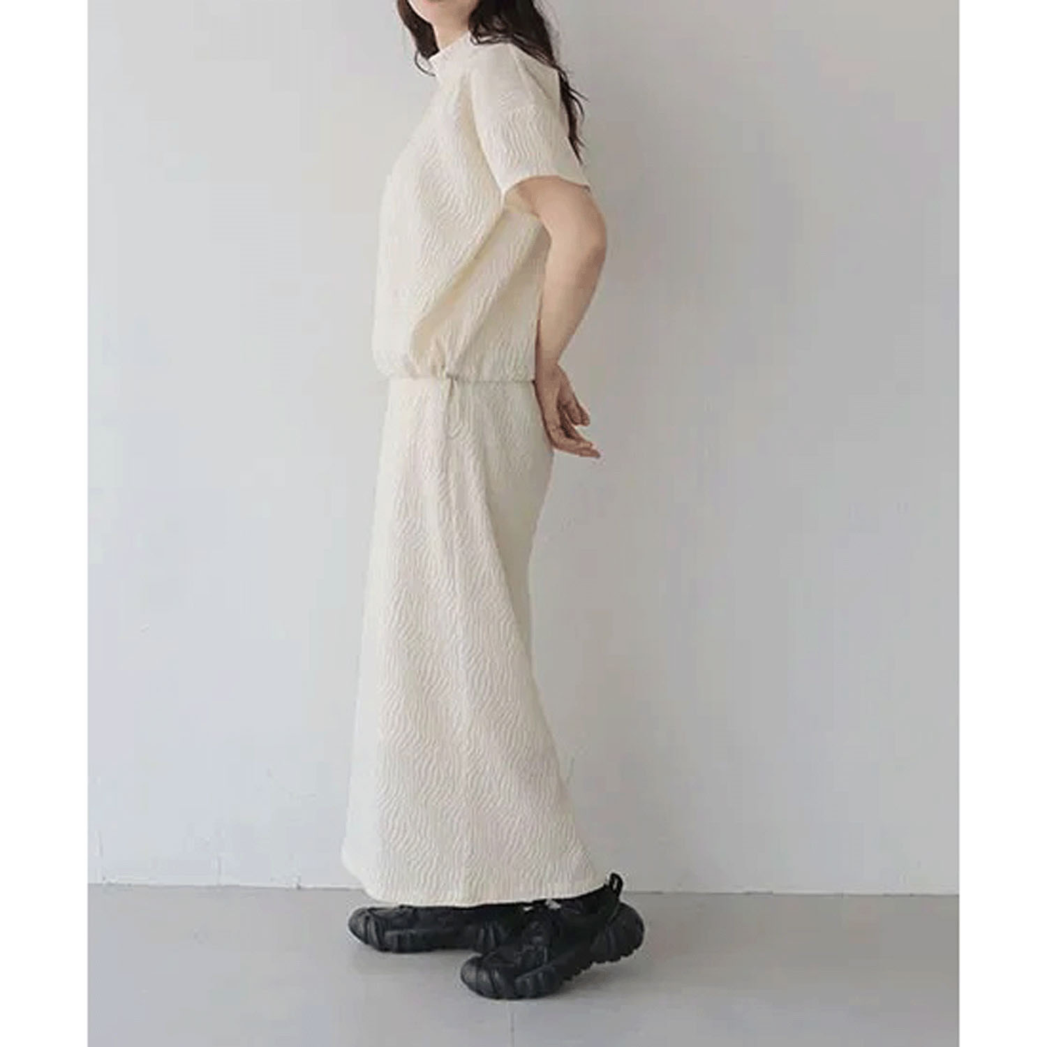 【Insta LIVE】Vingtrois ウェーブ柄スカート - 画像8