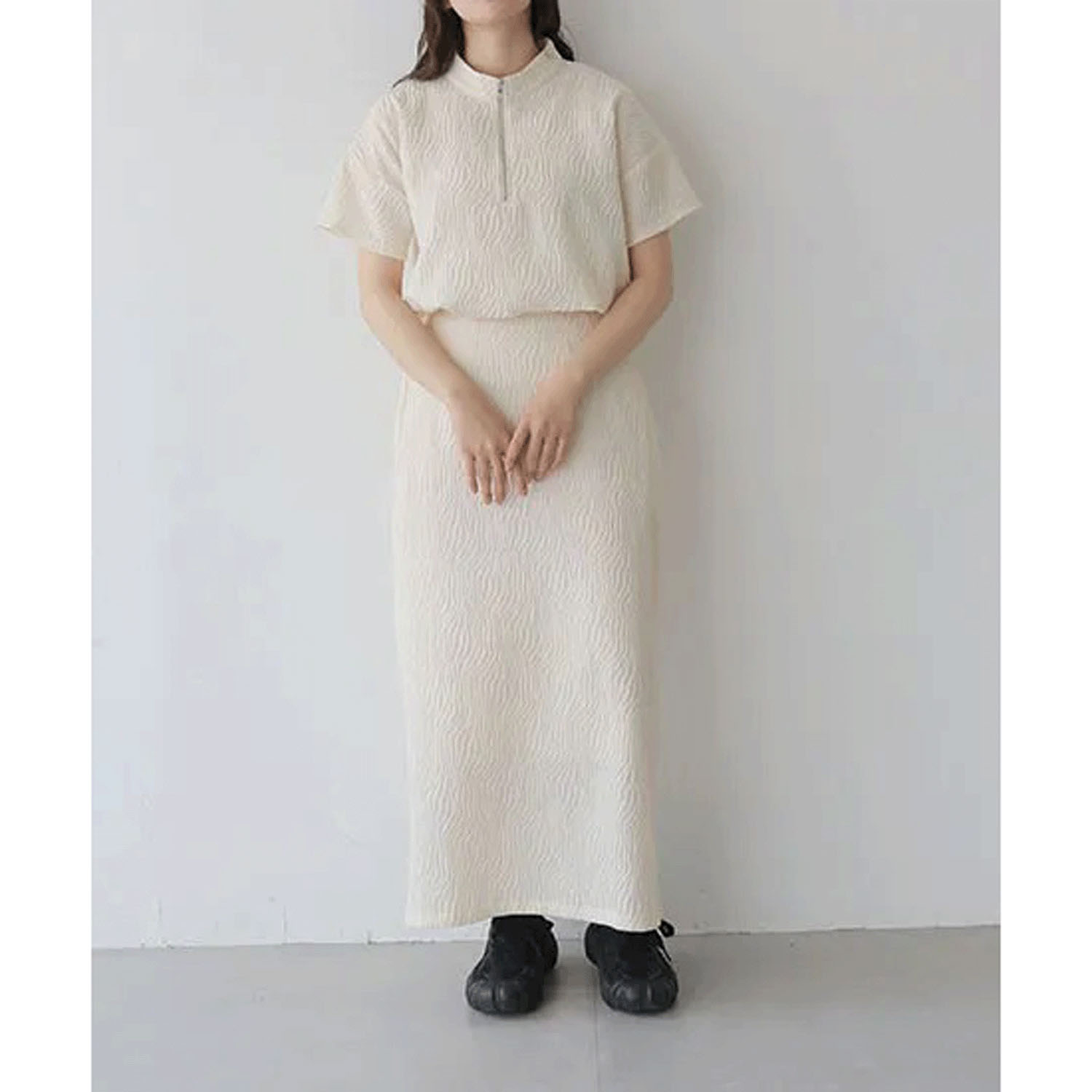 【Insta LIVE】Vingtrois ウェーブ柄スカート - 画像10