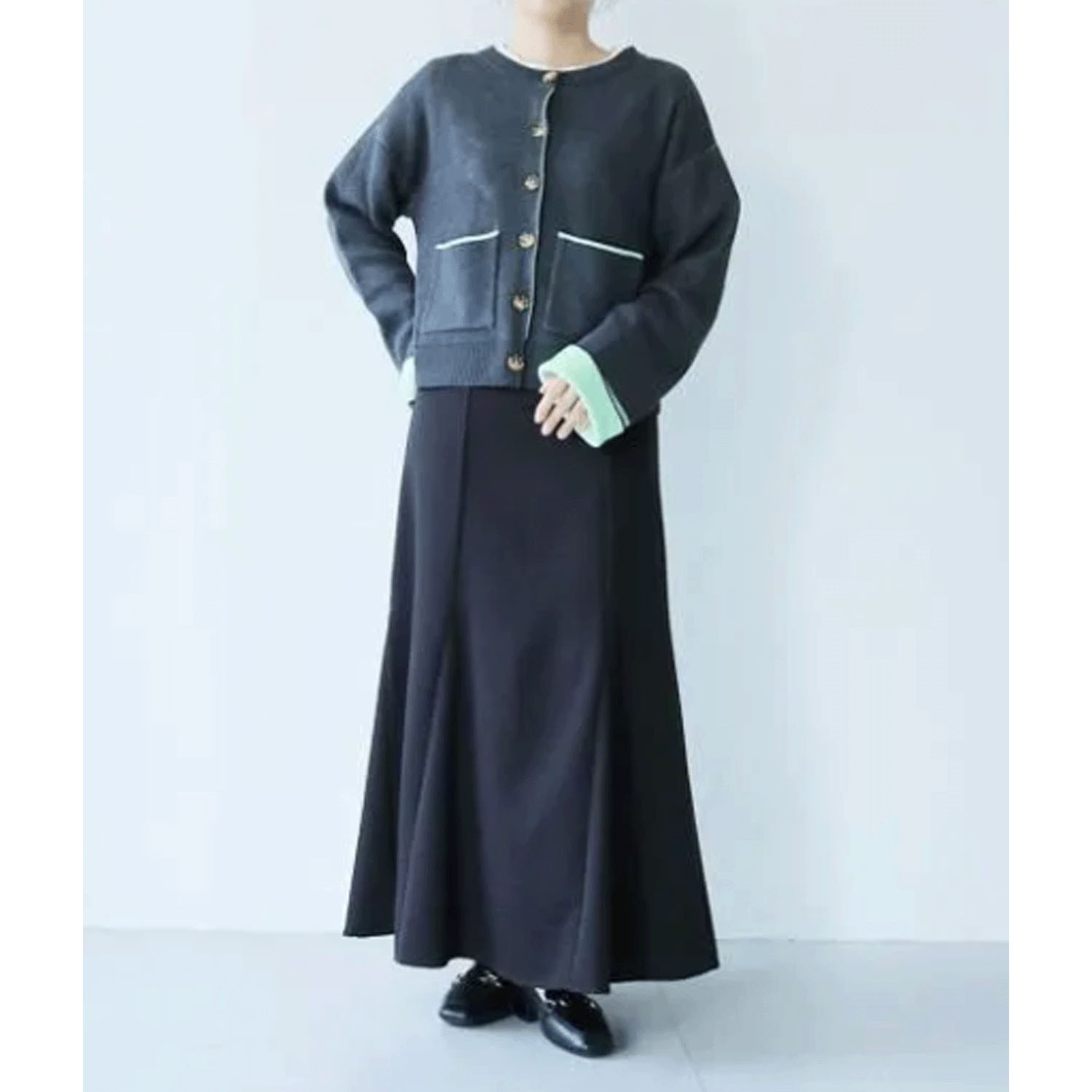 vingtrois 配色ニットカーディガン - 画像7