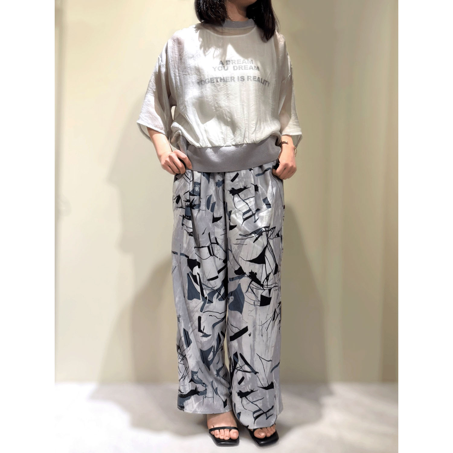 【Insta Live】Palm Riche ジオメトリック柄リラックスパンツ - 画像13