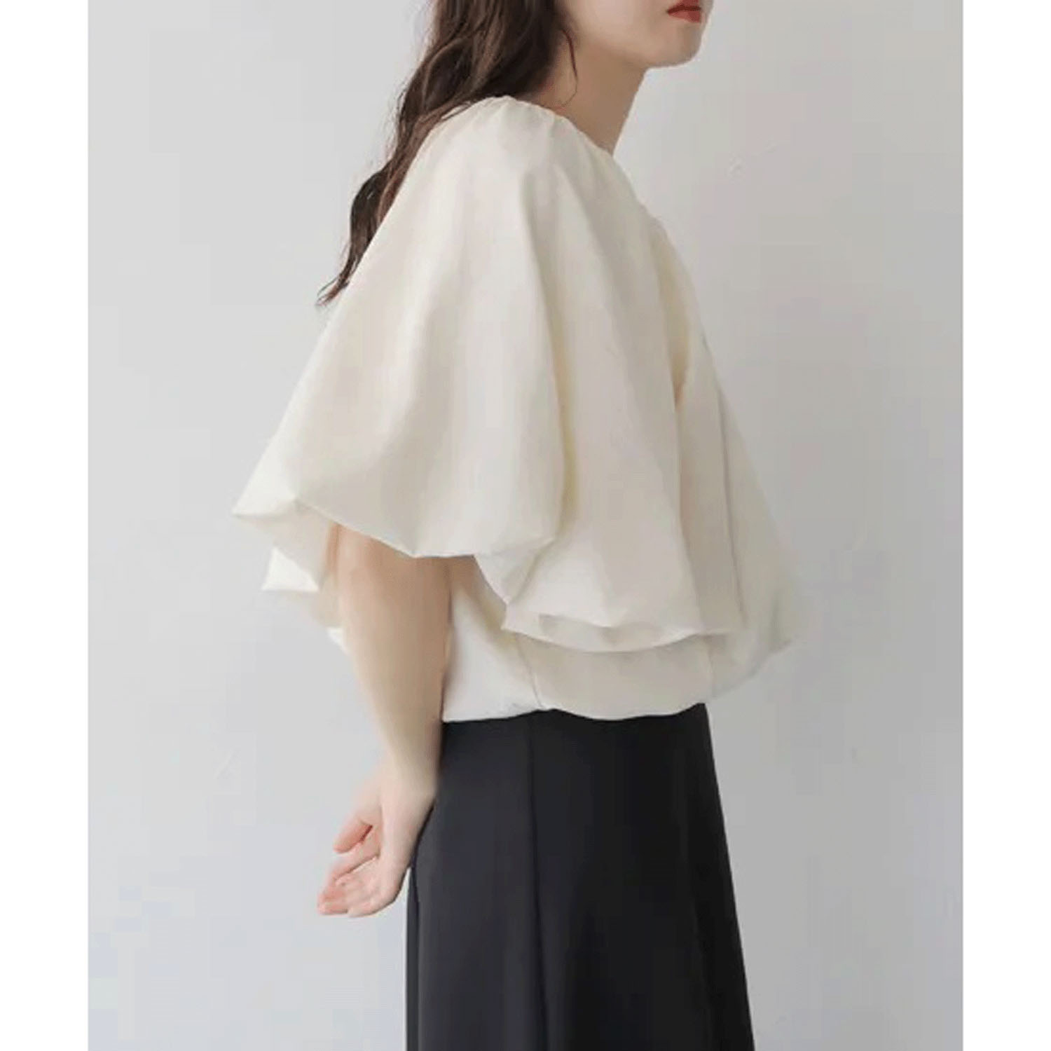 Vingtrois 麻タッチバルーンブラウス - 画像5
