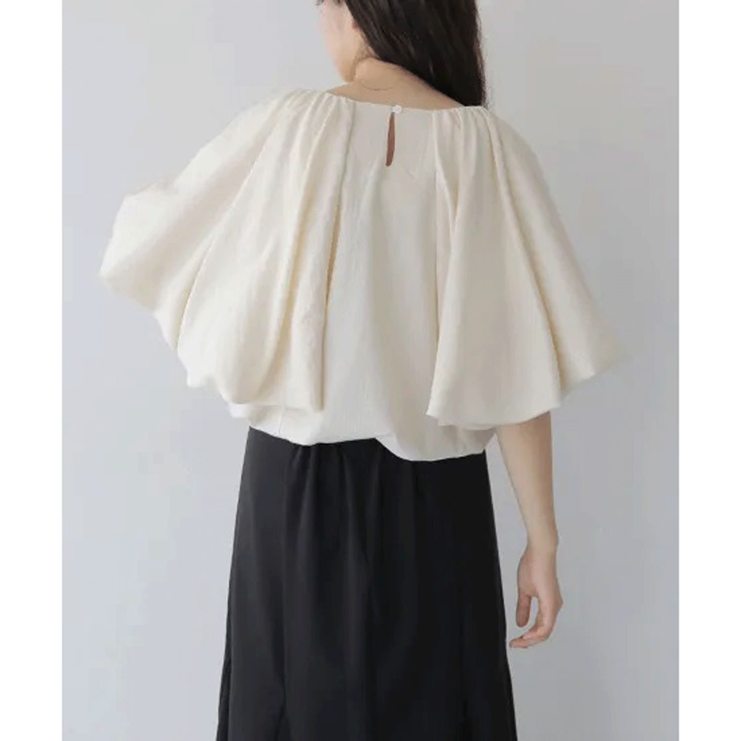 Vingtrois 麻タッチバルーンブラウス - 画像6