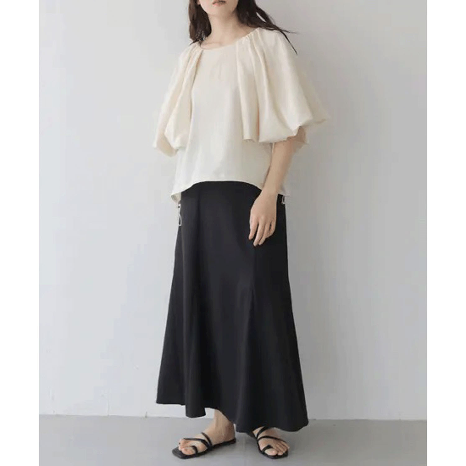 Vingtrois 麻タッチバルーンブラウス - 画像9