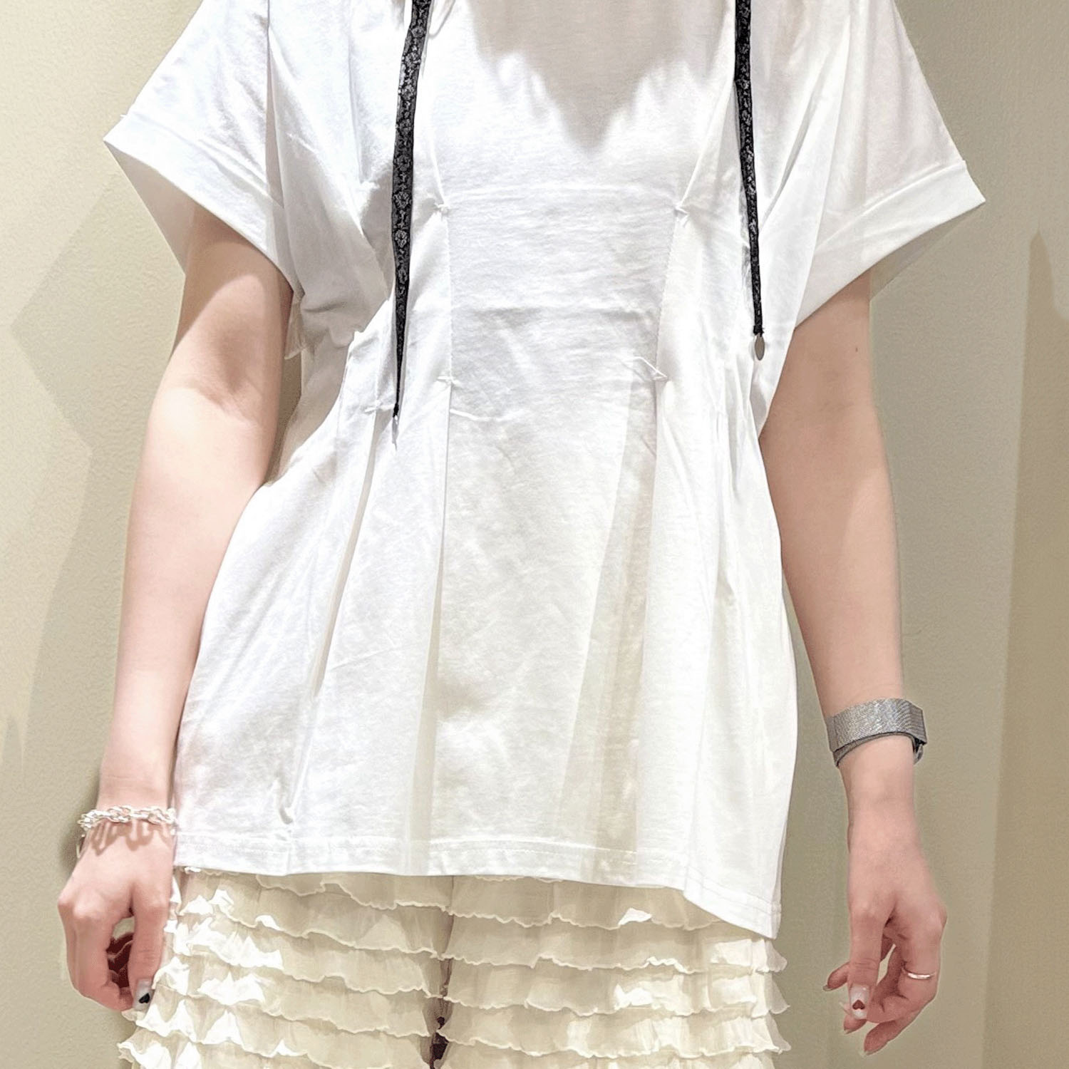 【Insta Live動画あり】Vingtrois  ドライタッチコットンタックT - 画像3