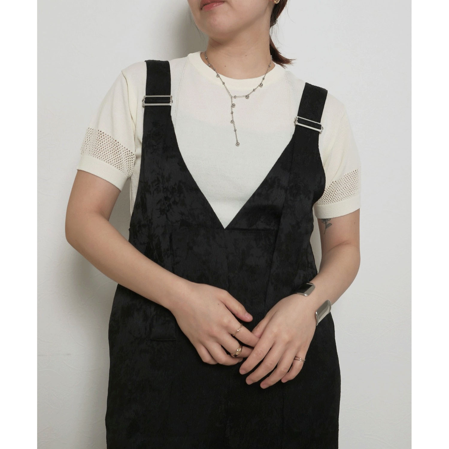 Palm Riche シンプルサマーニットトップス - 画像2