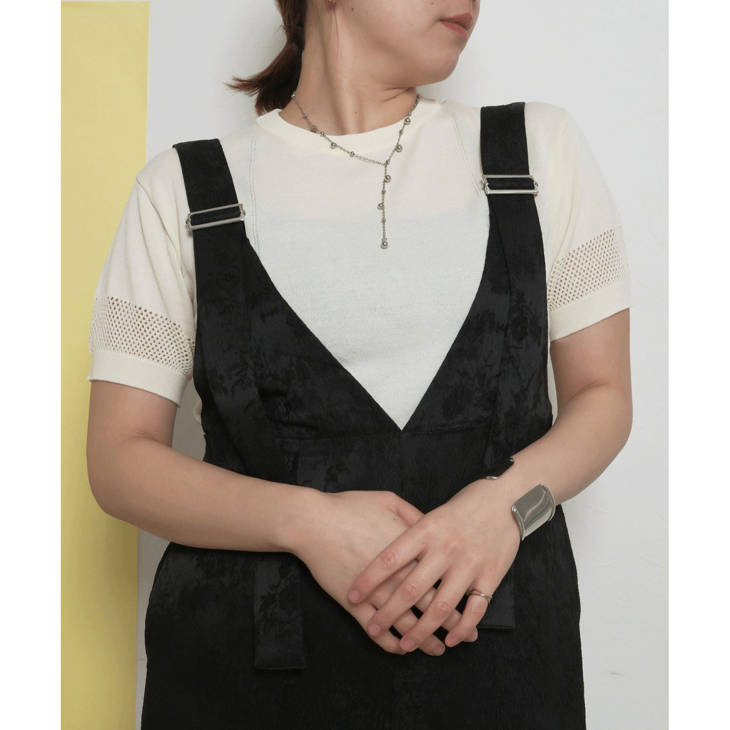 Palm Riche シンプルサマーニットトップス - 画像4