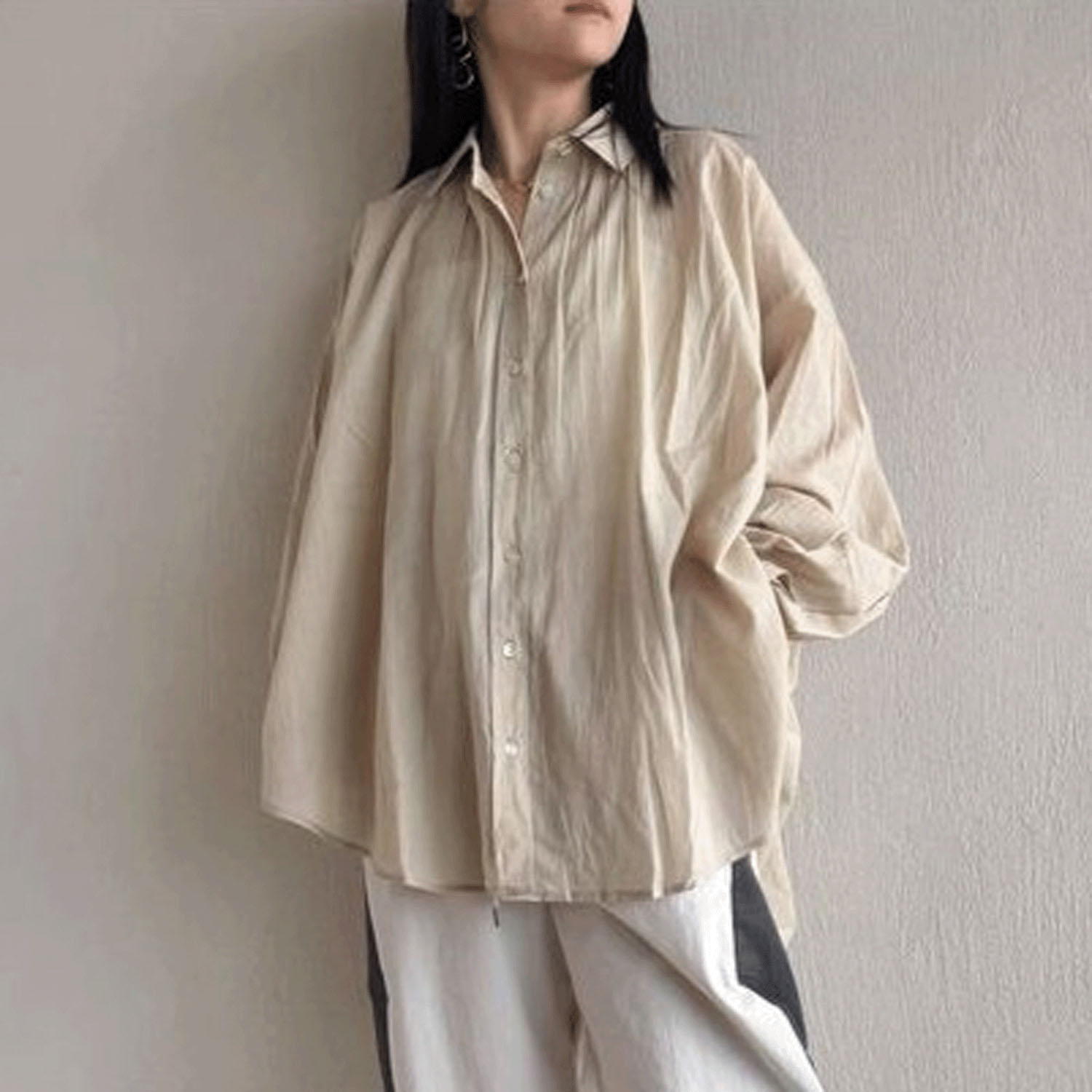 ザンパ 綿ローンチュニックシャツ - 画像1