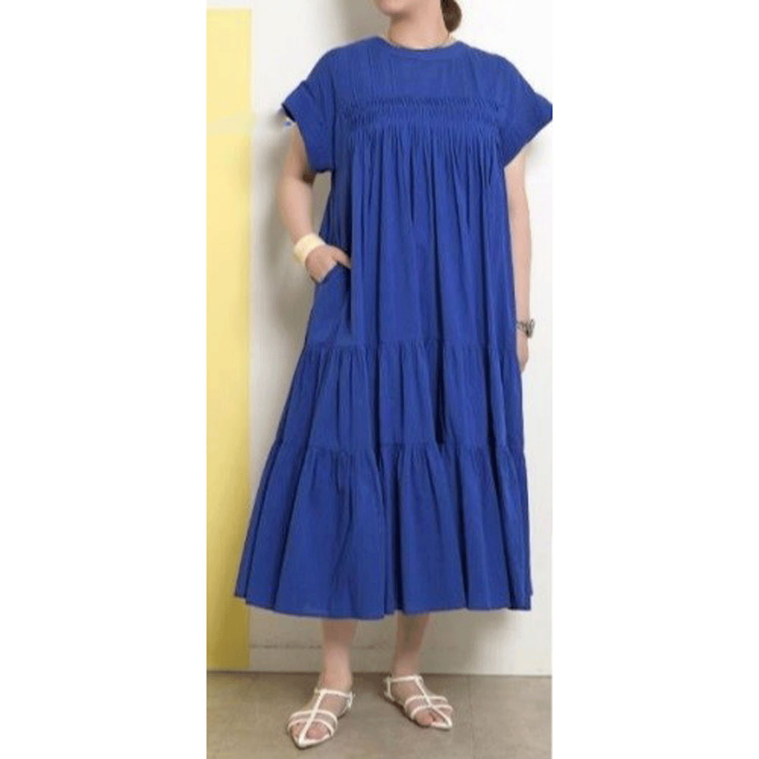 【Insta Live】Palm Riche インド綿 前後2WAYピンタックワンピース - 画像43