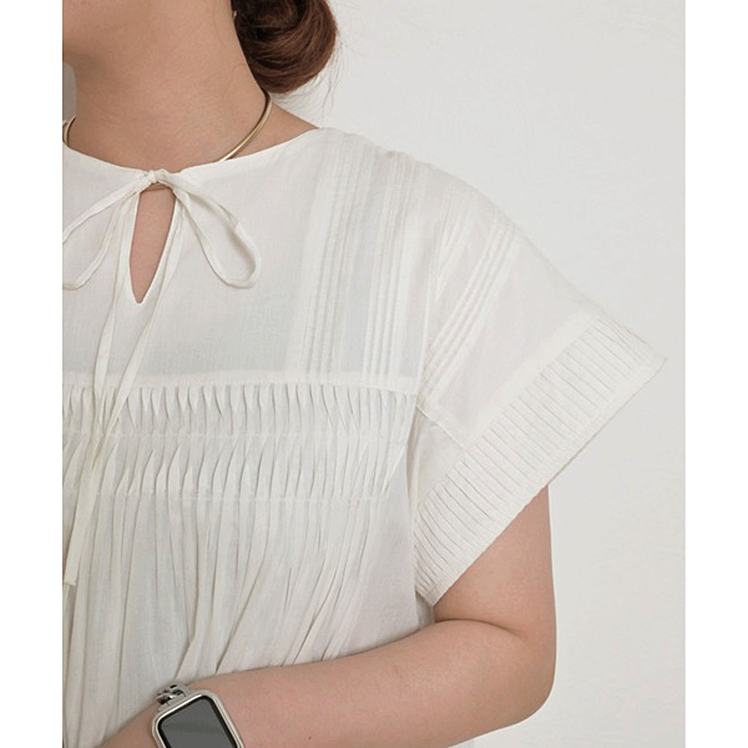 【Insta Live】Palm Riche インド綿 前後2WAYピンタックワンピース - 画像8