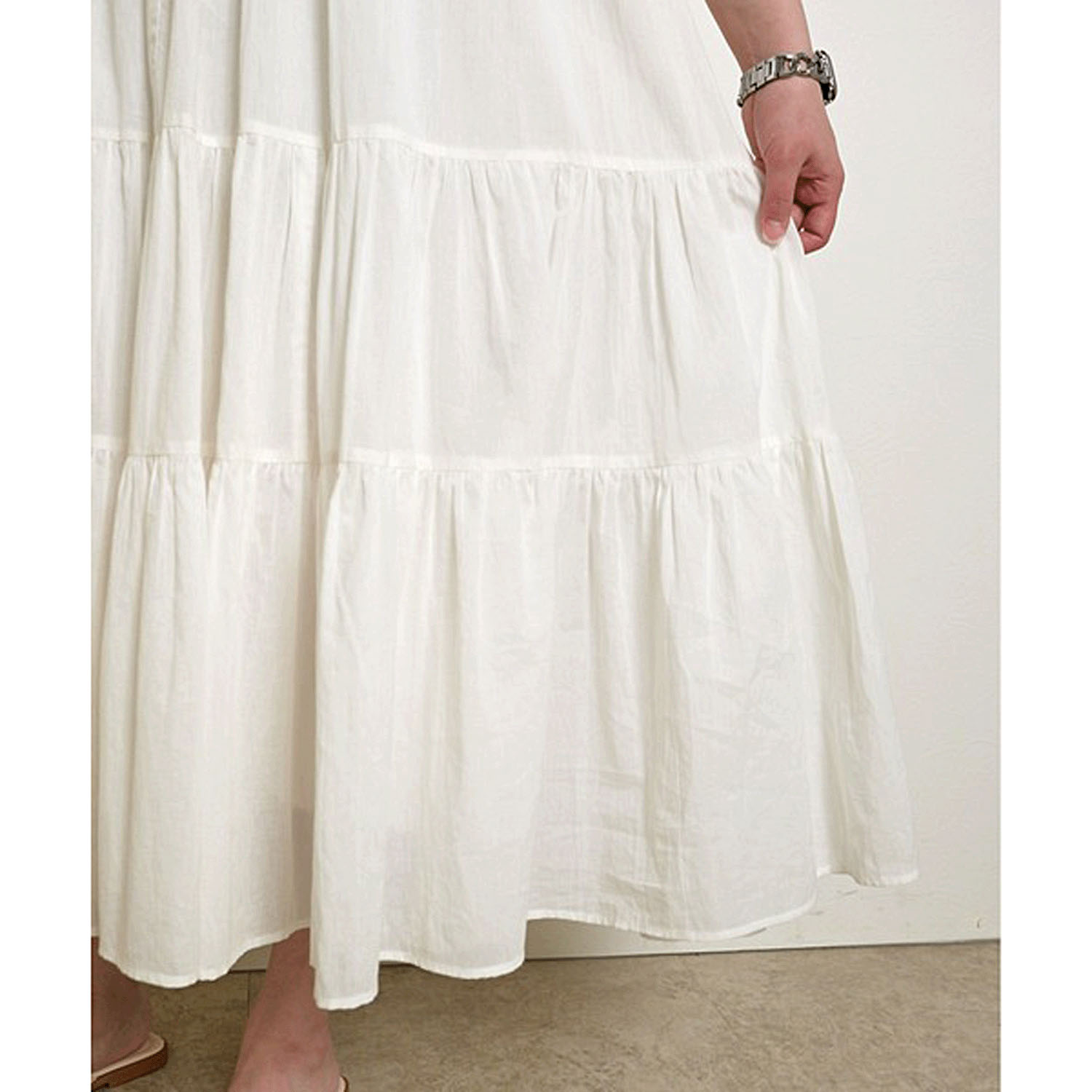 【Insta Live】Palm Riche インド綿 前後2WAYピンタックワンピース - 画像9