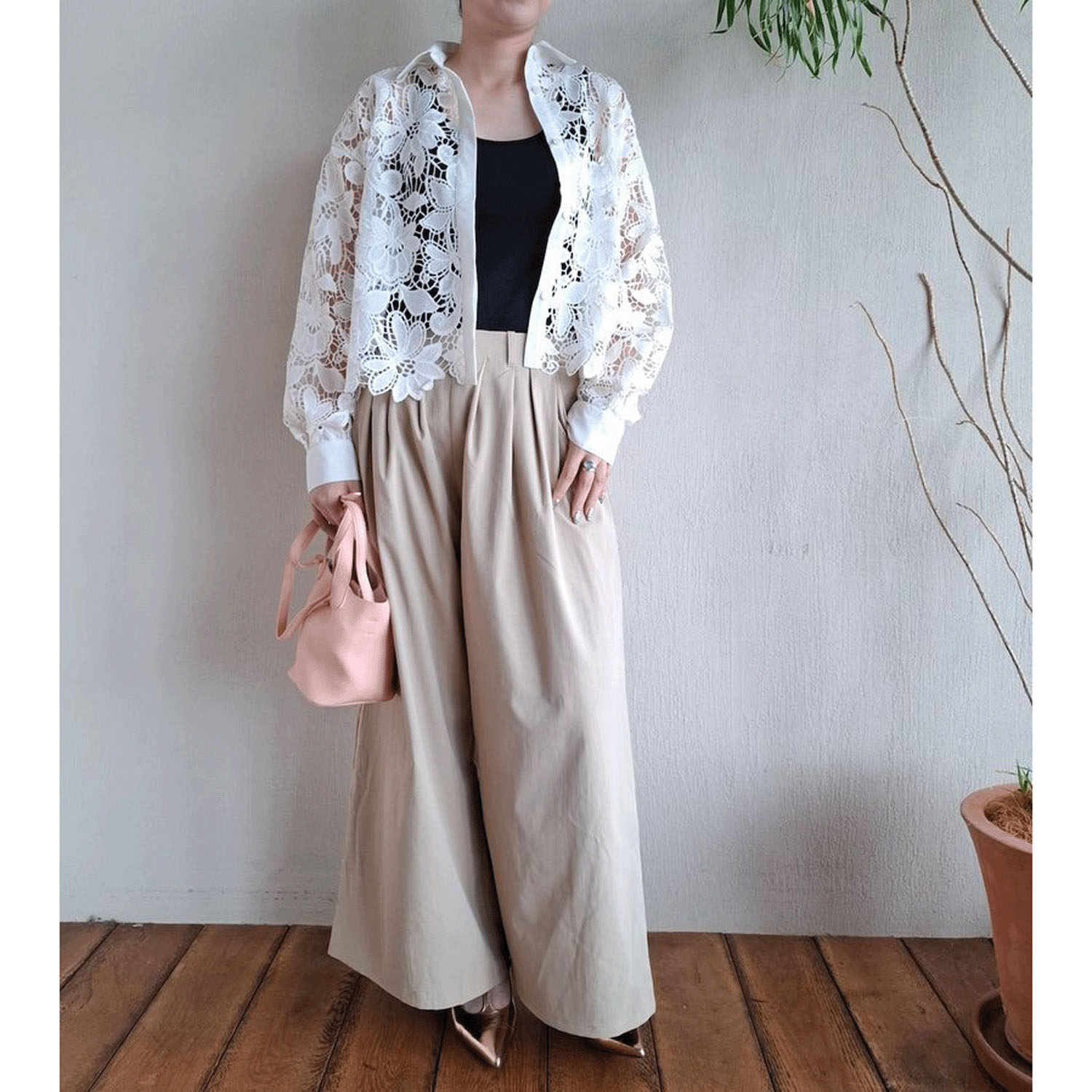 ザンパ ボタニカルレースショートシャツ - 画像5