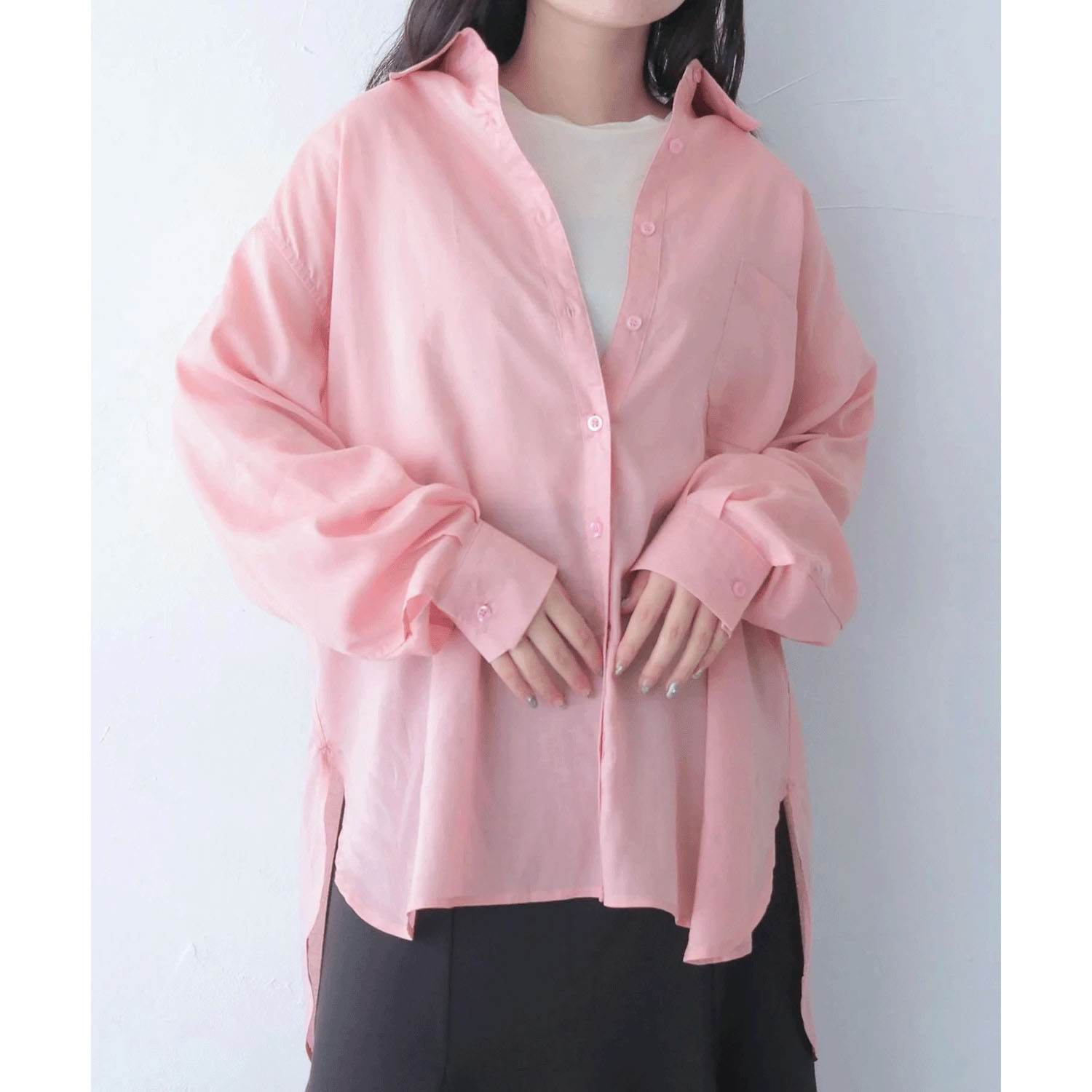 vingtrois リネン混シャツ - 画像4