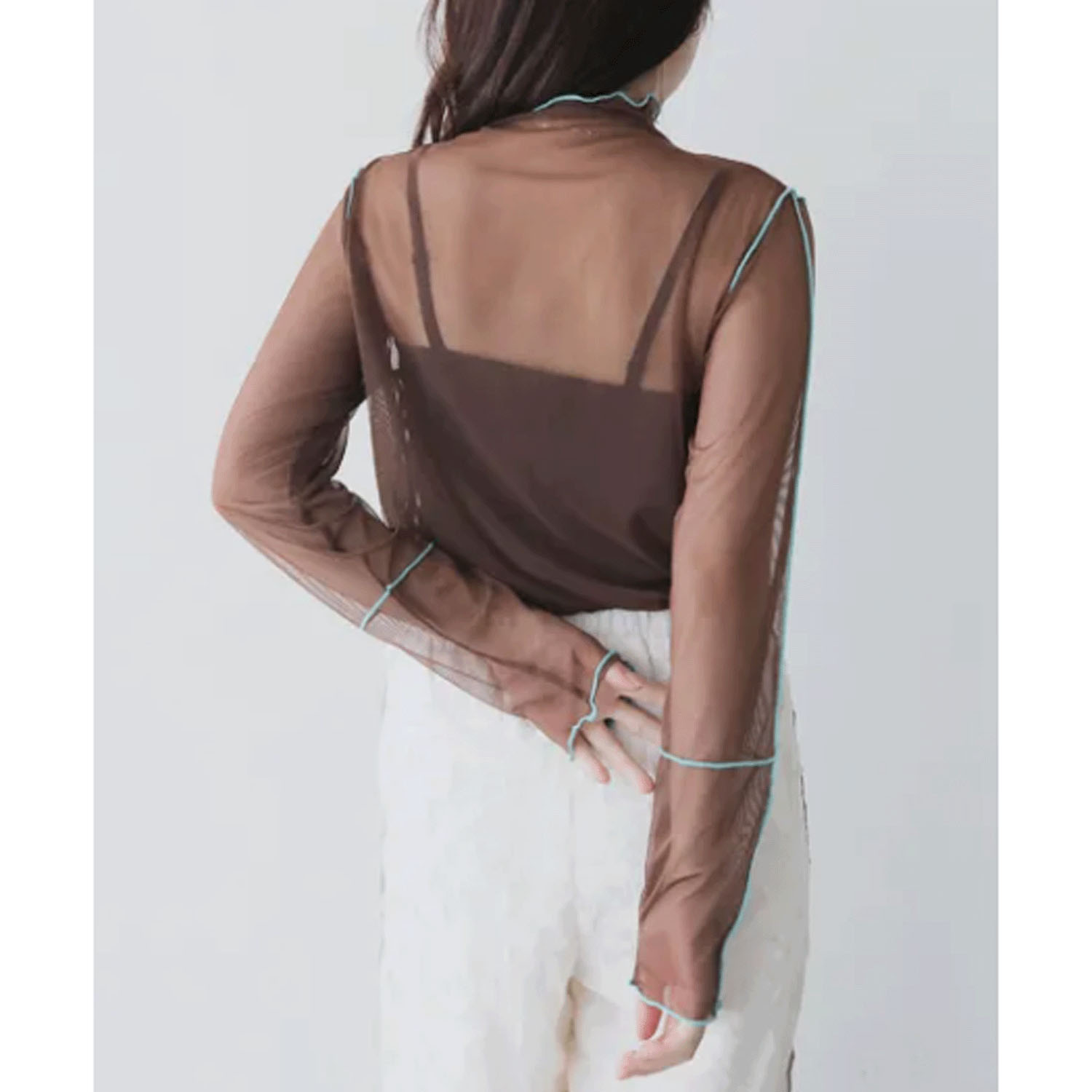 vingtrois 配色メロウスキントップス - 画像4