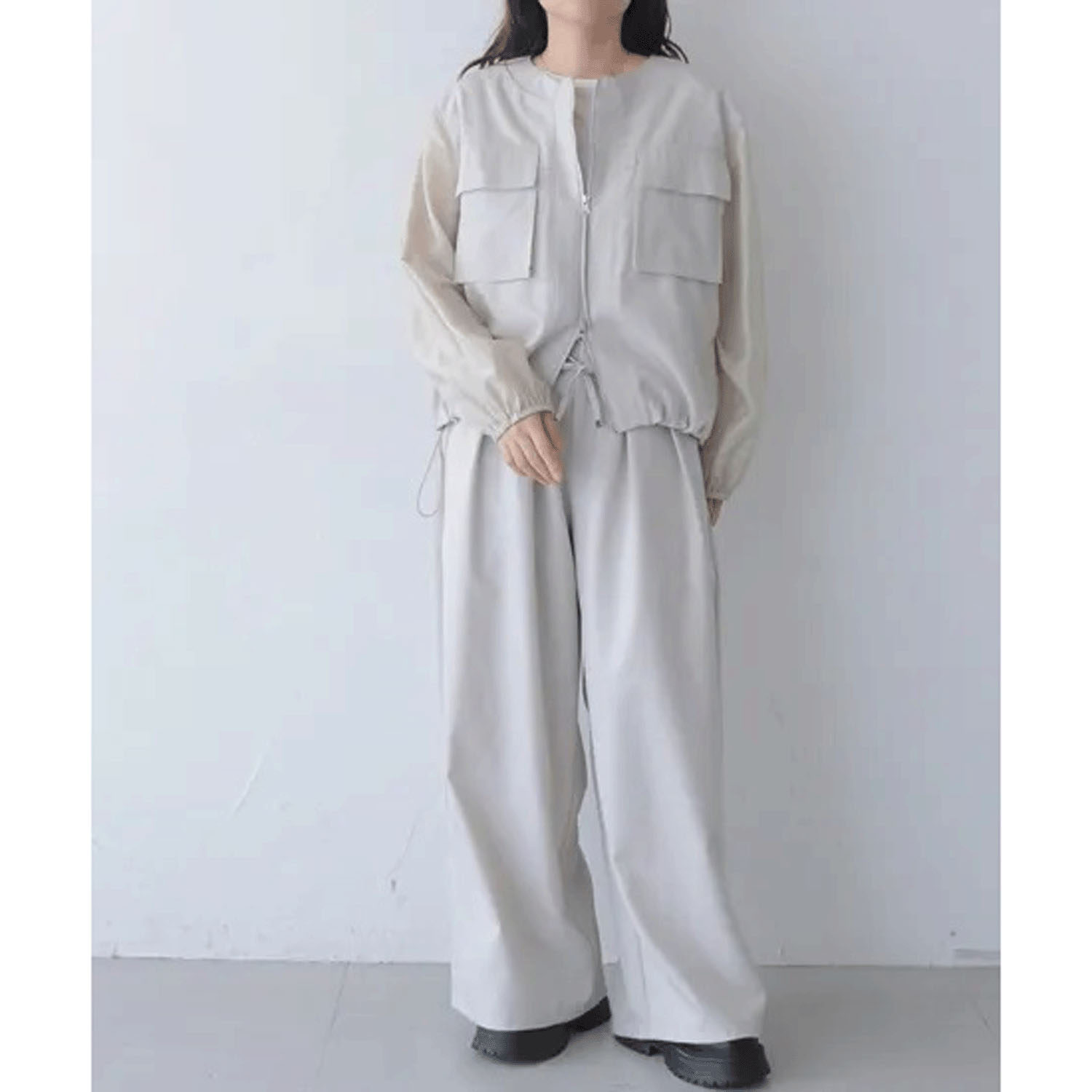 vingtrois リネンタッチブルゾン - 画像11