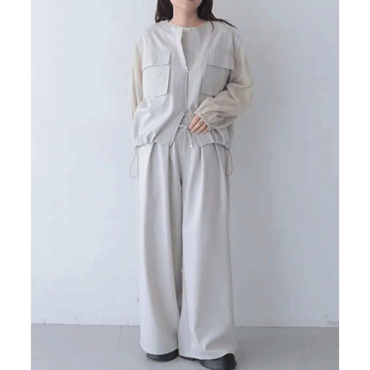 vingtrois リネンタッチブルゾン - 画像12