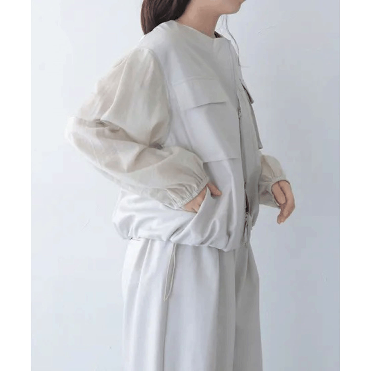 vingtrois リネンタッチブルゾン - 画像4