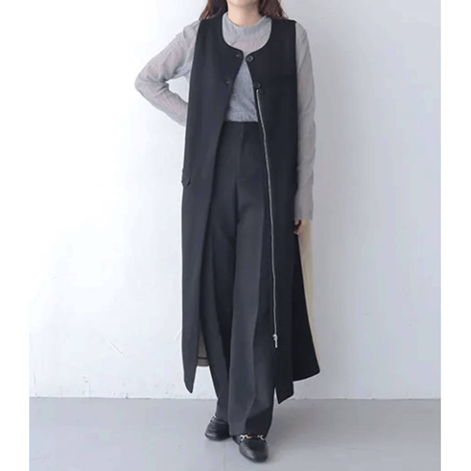 vingtrois 異素材ドッキングジャンスカ - 画像7