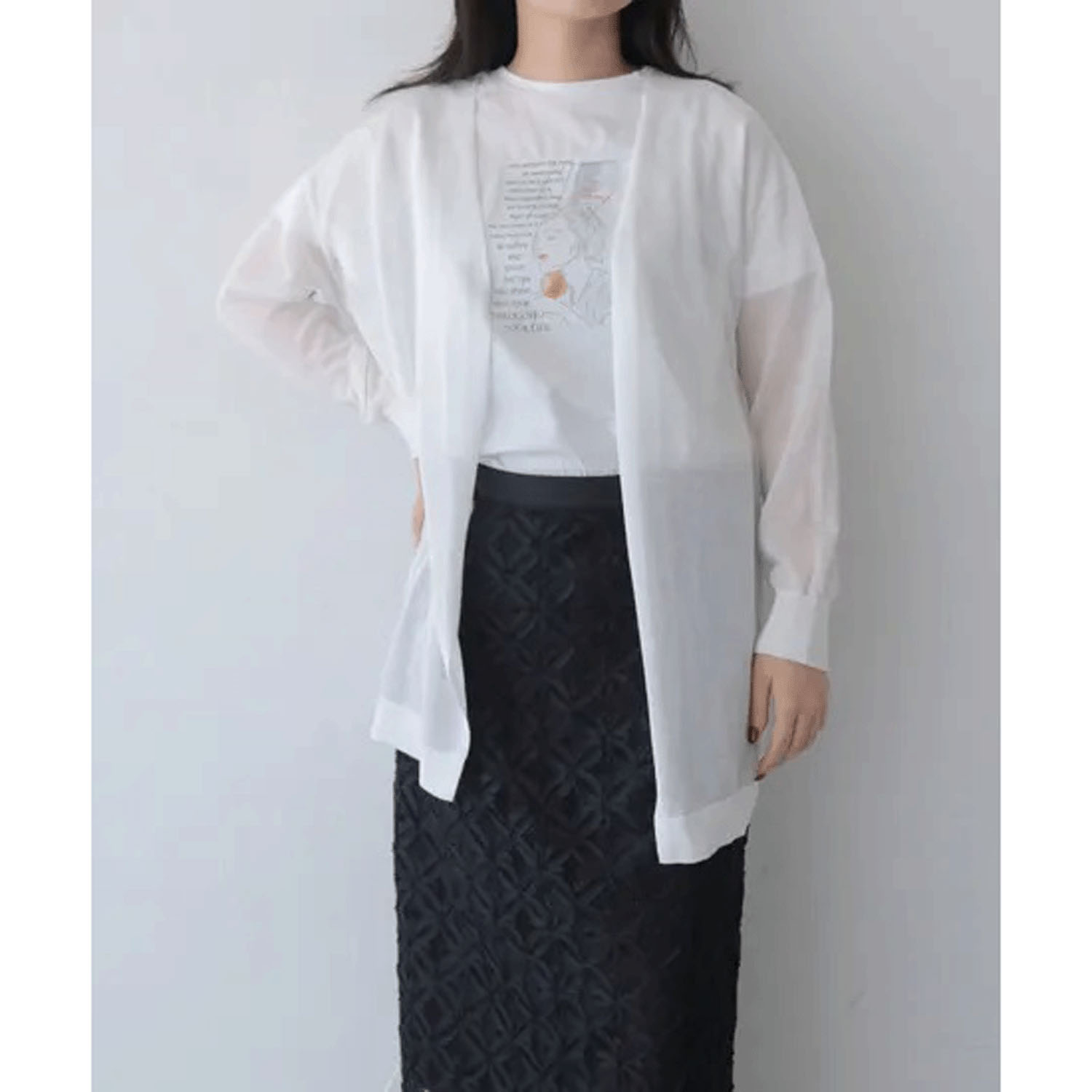 vingtrois レーヨンナイロンミドルトッパー - 画像5