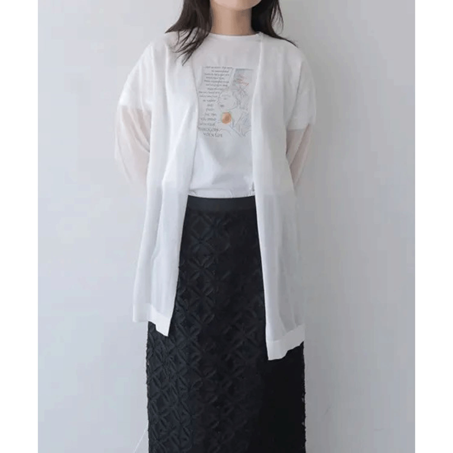 vingtrois レーヨンナイロンミドルトッパー - 画像6