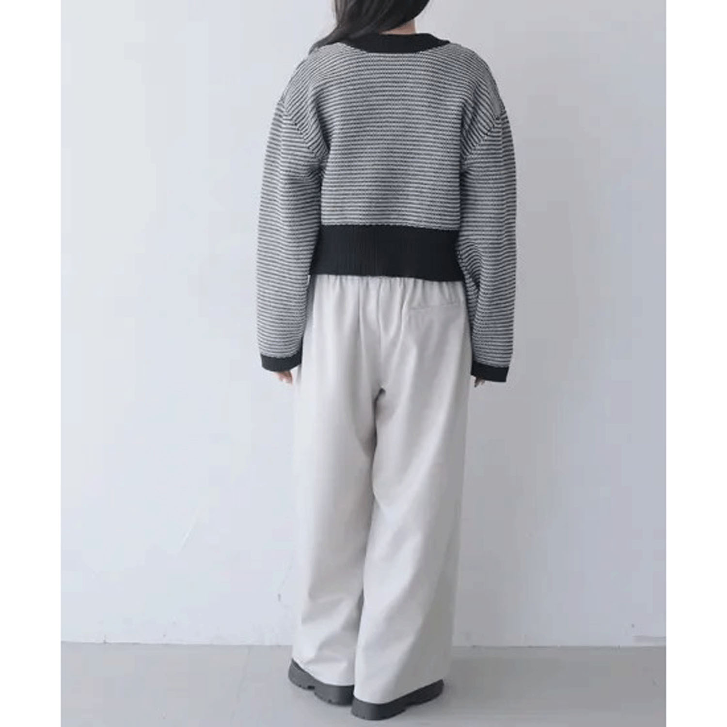 vingtrois ボーダーニットカーデ - 画像9