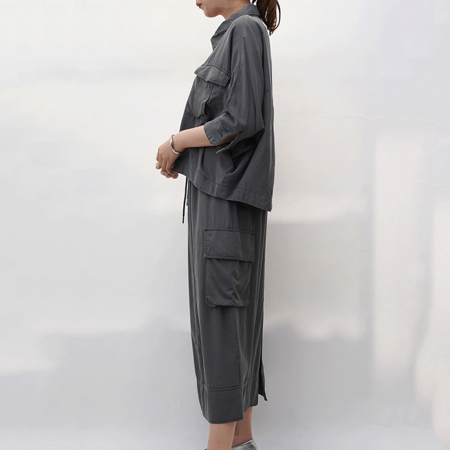 【Insta Live】33℃  バイオテンセル胸ポケとろみシャツ - 画像7