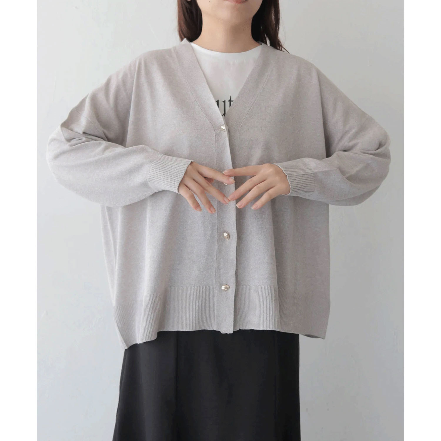 vingtrois UVカットリネンタッチカーデ - 画像1