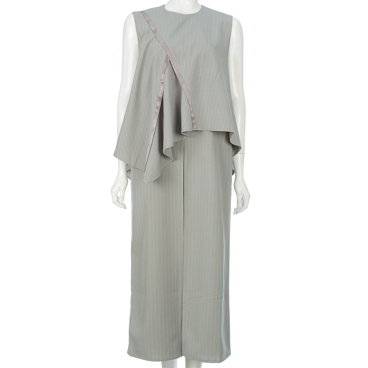 Palm Riche アシメトリーピンストライプジャンスカ - 画像3