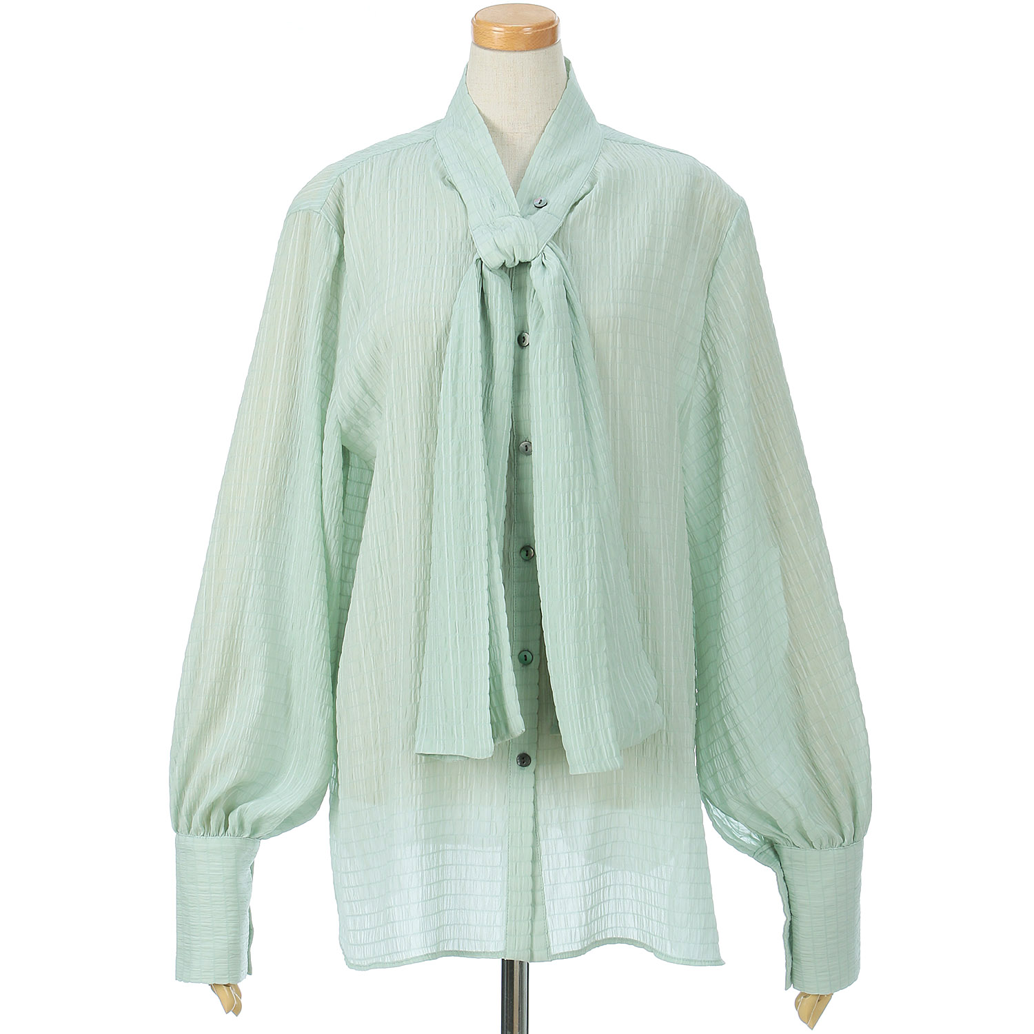 Palm Riche シアーボウタイブラウス - 画像11