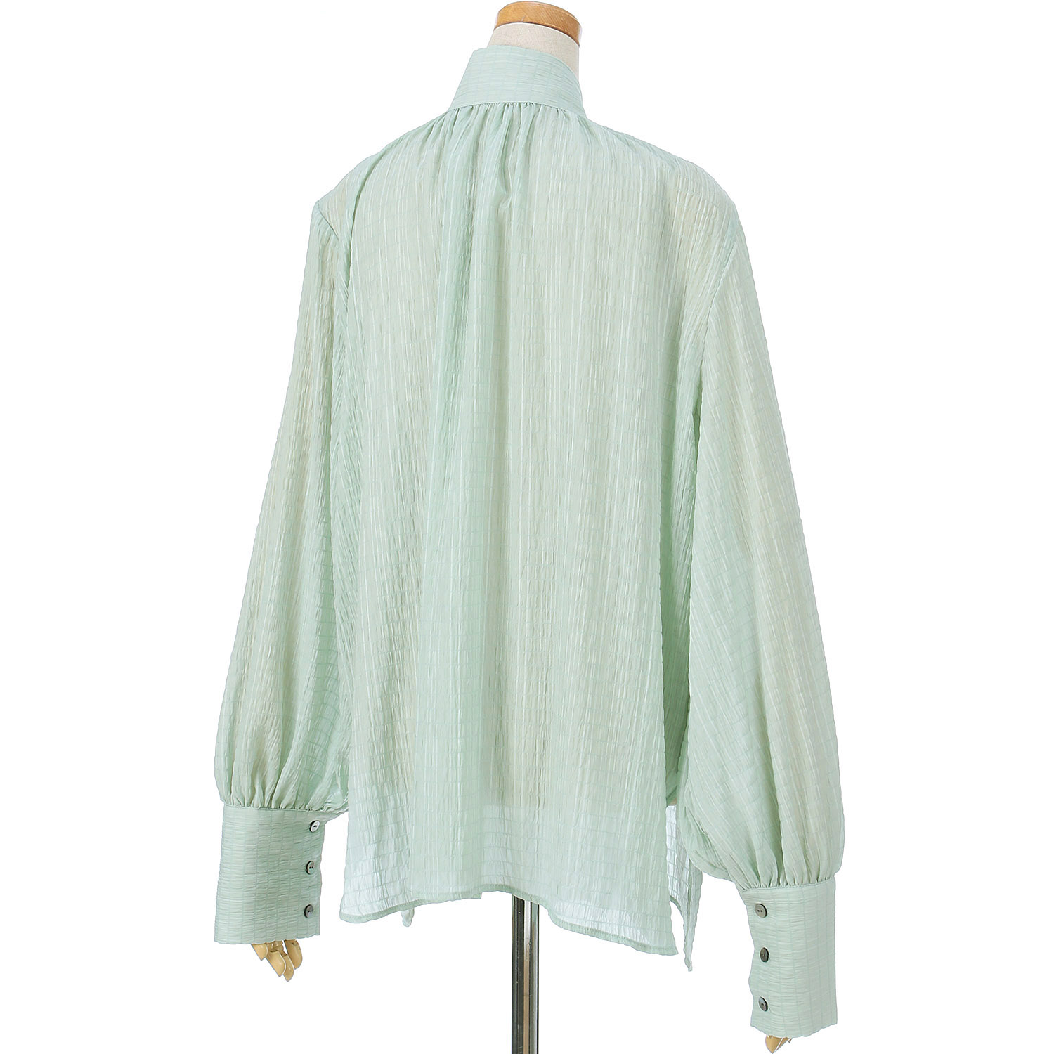 Palm Riche シアーボウタイブラウス - 画像15