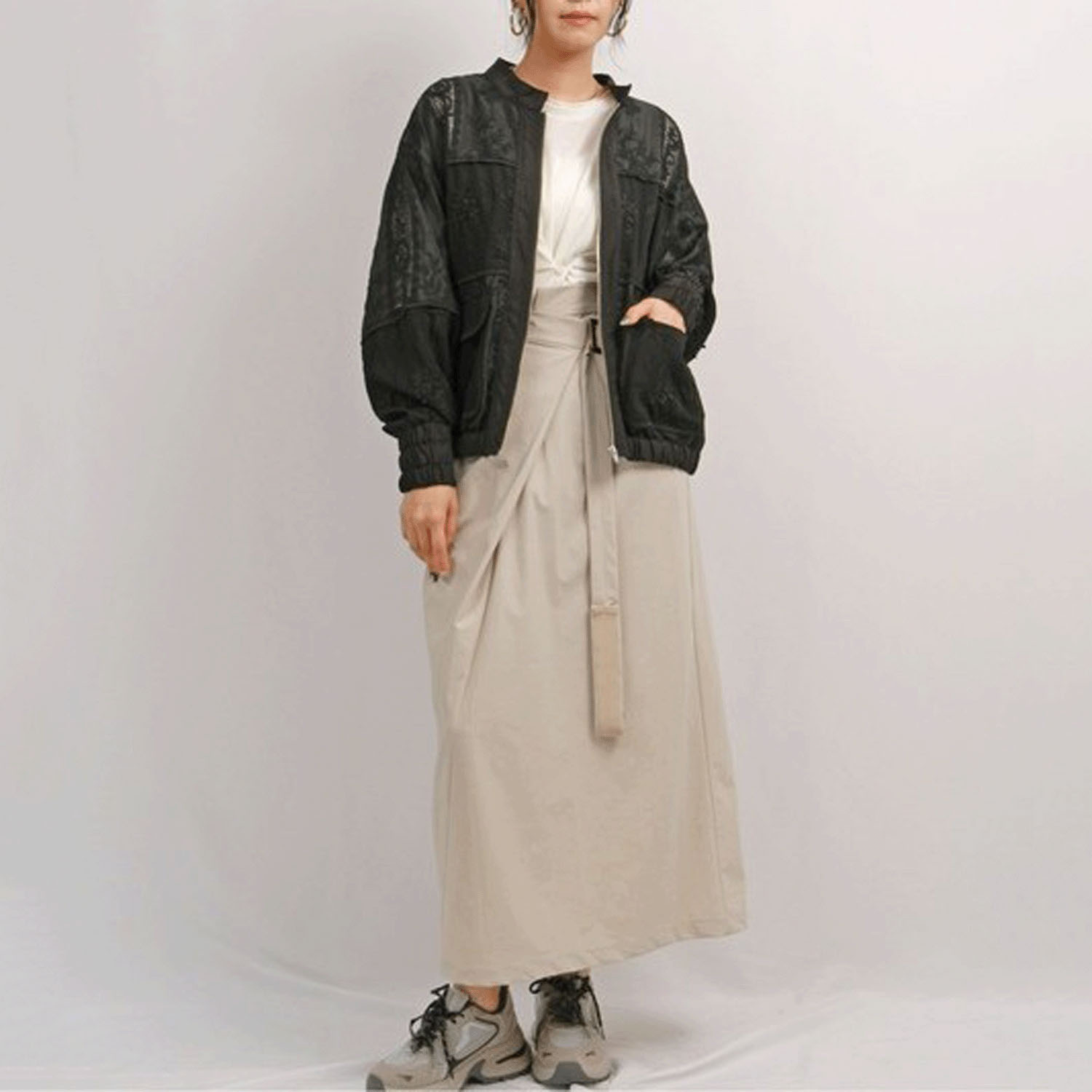 Palm Riche  パッチワークレースブルゾン - 画像13