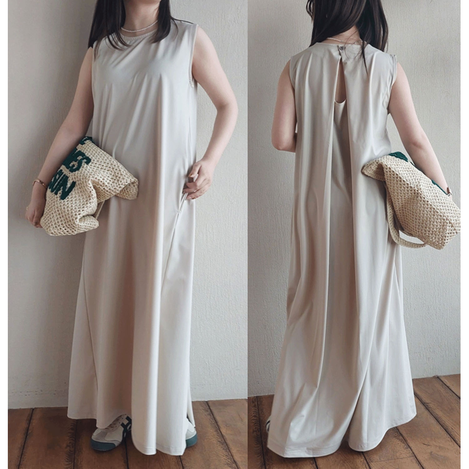 【InstaLive】ザンパ バックタックノースリーブワンピース - 画像1