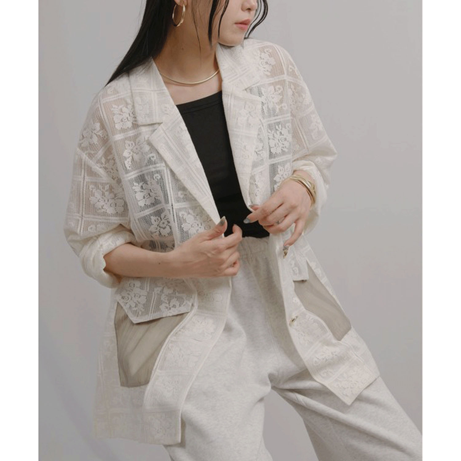 Palm Riche 2WAYレースジャケット - 画像2