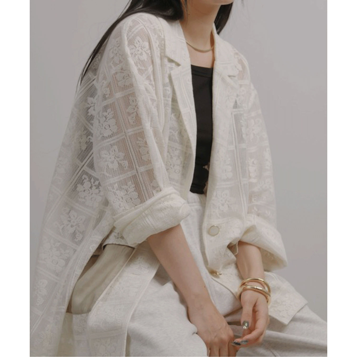 Palm Riche 2WAYレースジャケット - 画像3