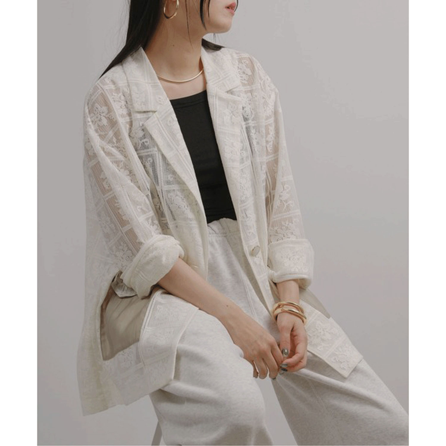 Palm Riche 2WAYレースジャケット - 画像1