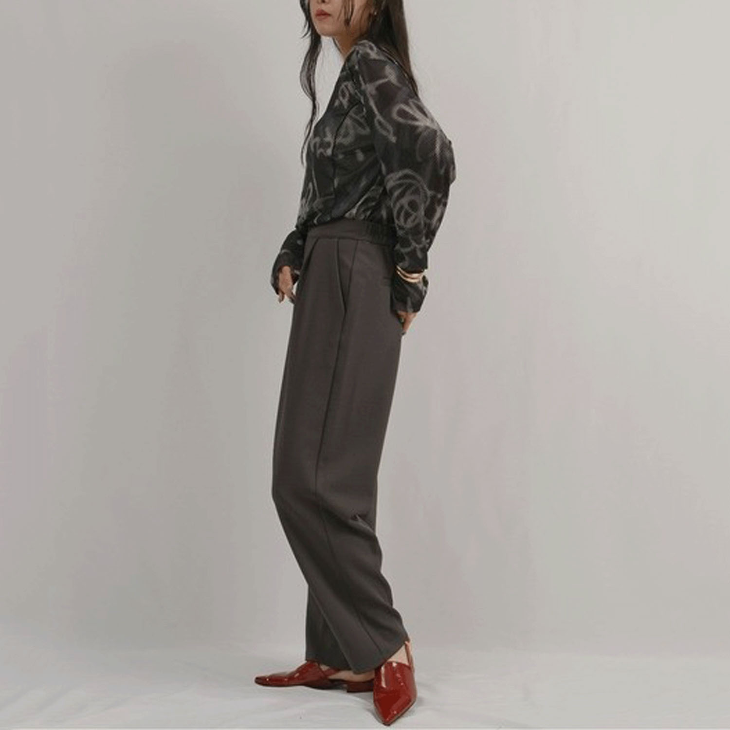 Palm Riche ドットレトロ柄シアートップス - 画像17