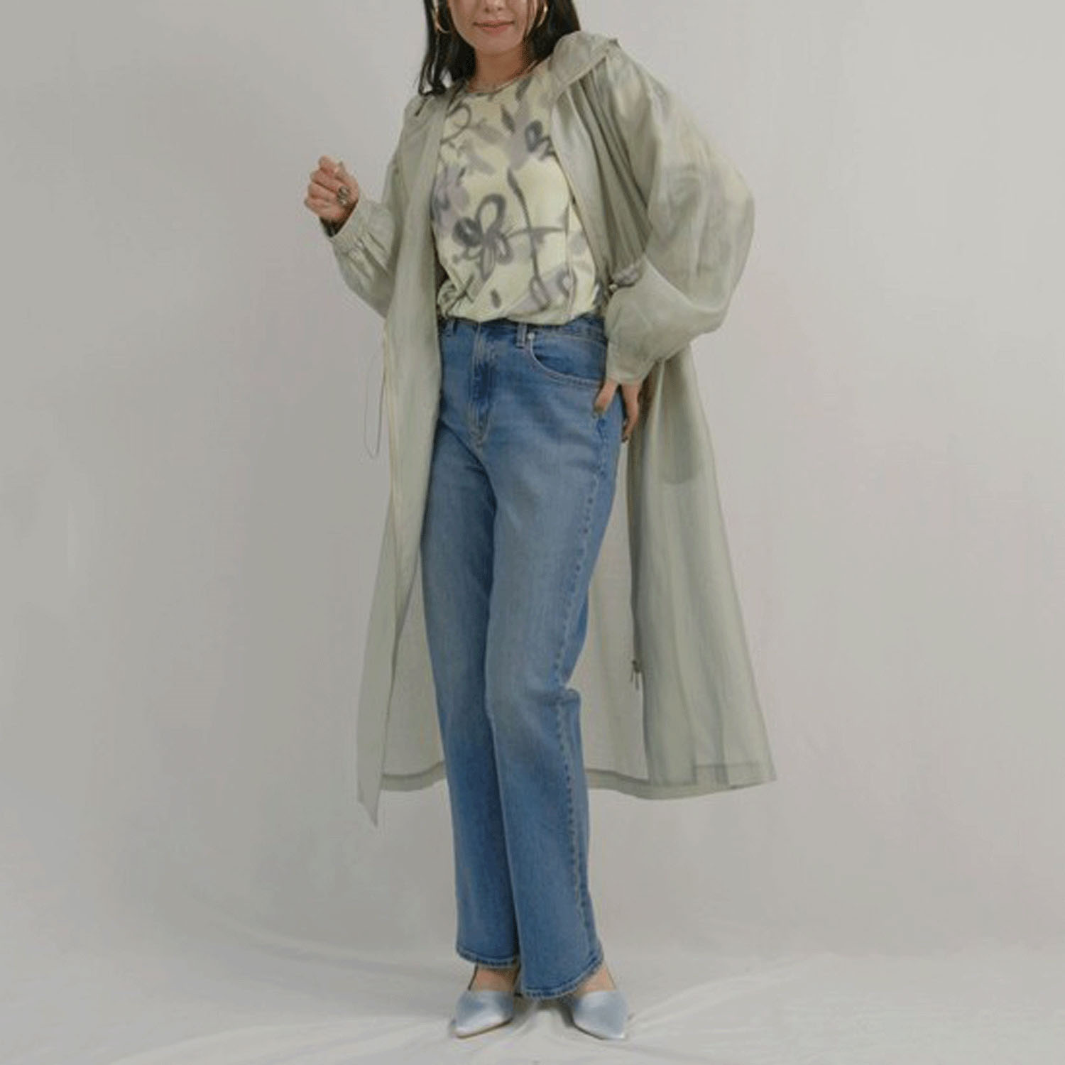 Palm Riche ドットレトロ柄シアートップス - 画像9