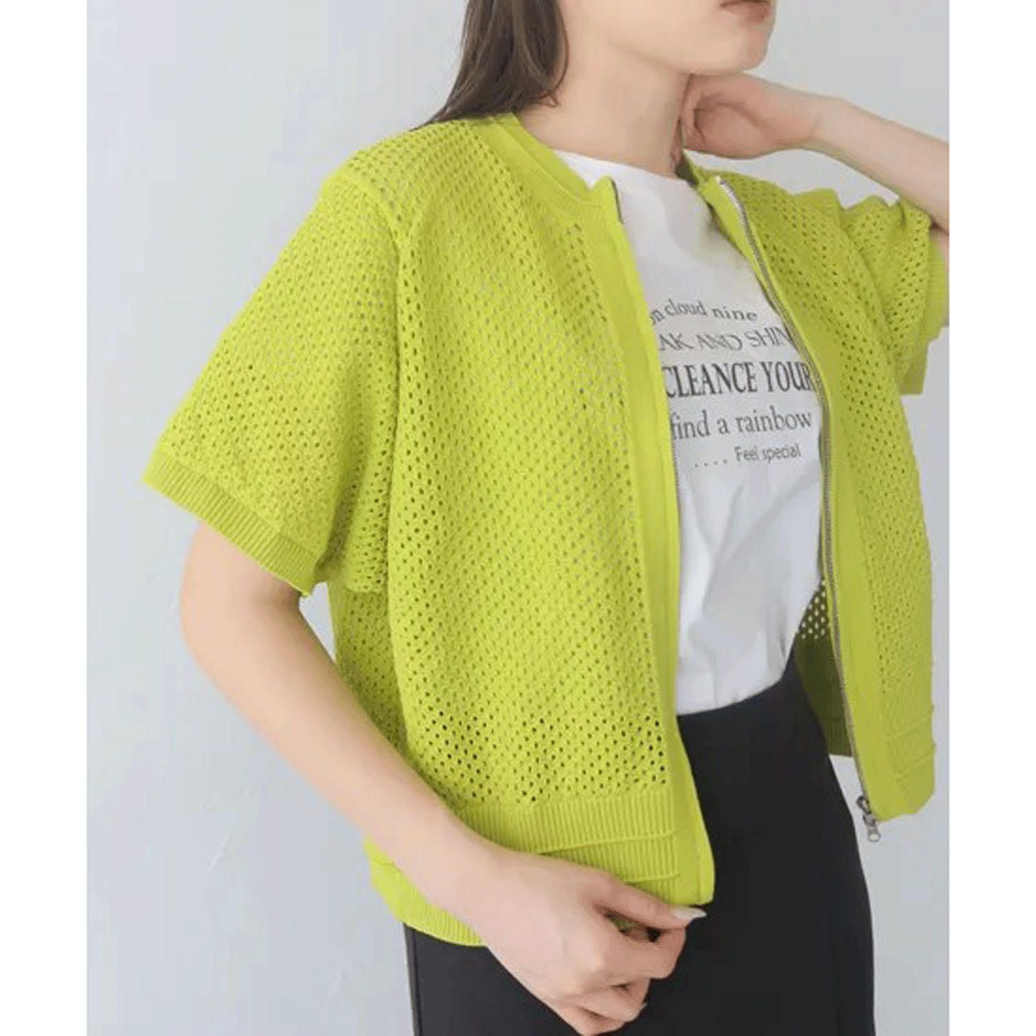 Vingtrois メッシュカーディガン - 画像1