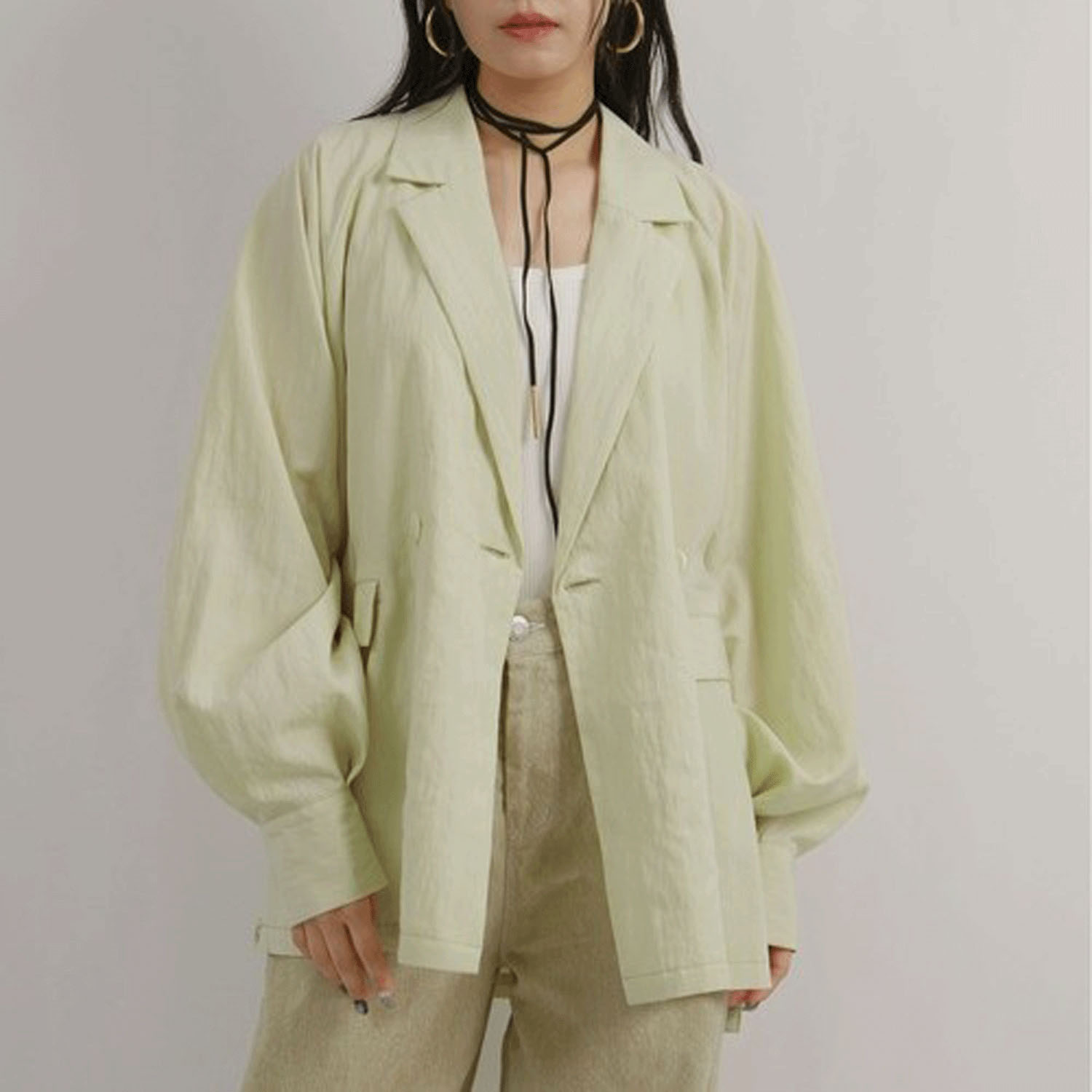 【Insta Live】Palm Riche ワッシャーオーバージャケット - 画像2