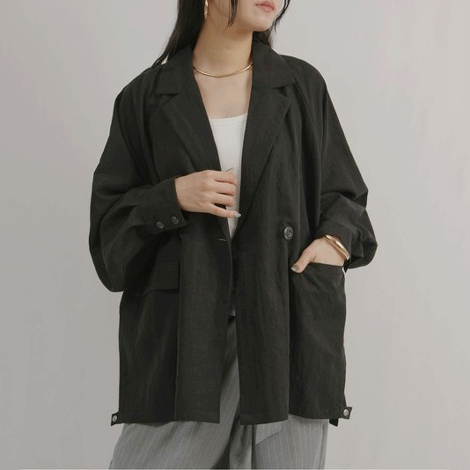 【Insta Live】Palm Riche ワッシャーオーバージャケット - 画像10